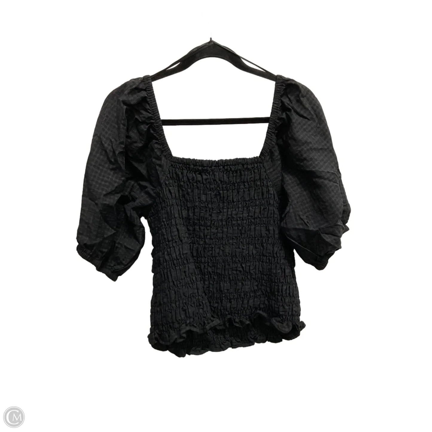 Blouse Short Sleeve By Old Navy In Black, Size: L
