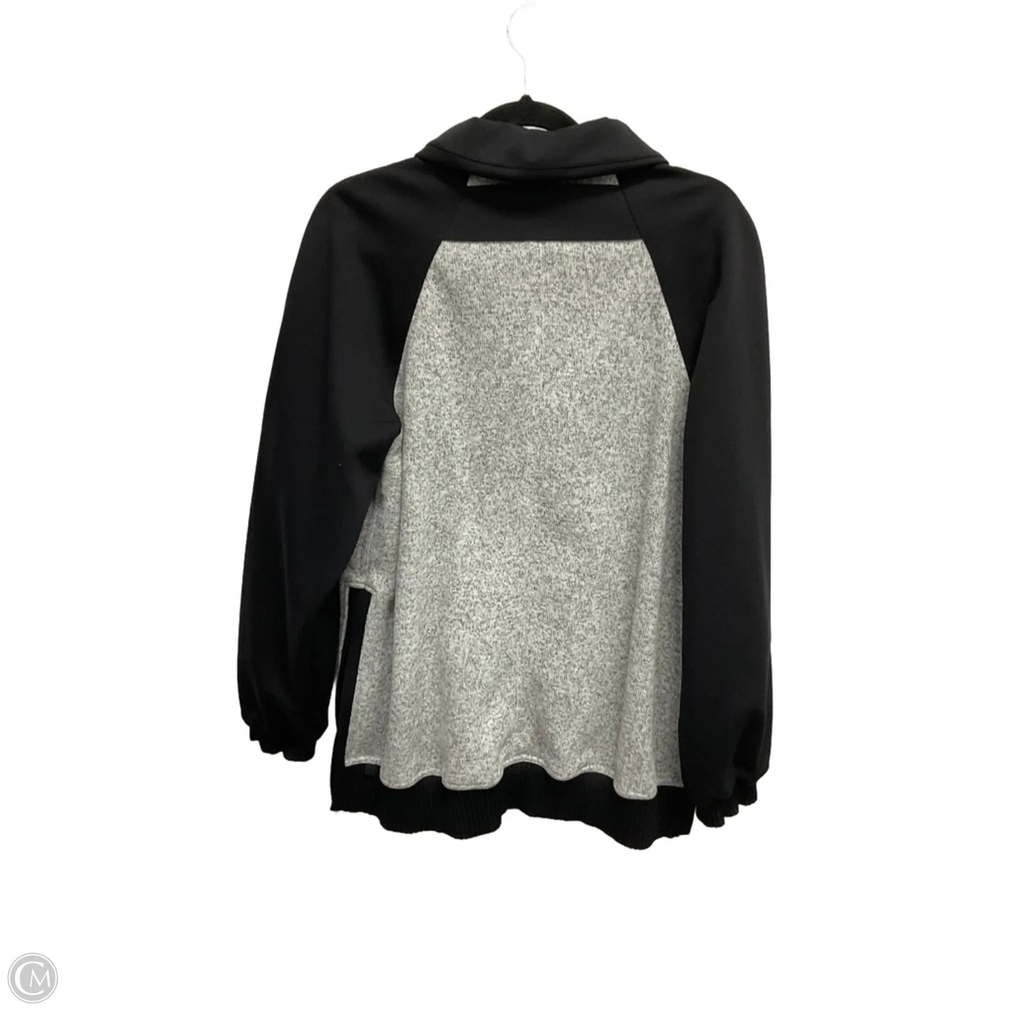 Athletic Jacket By Lululemon In Black & Grey, Size: M