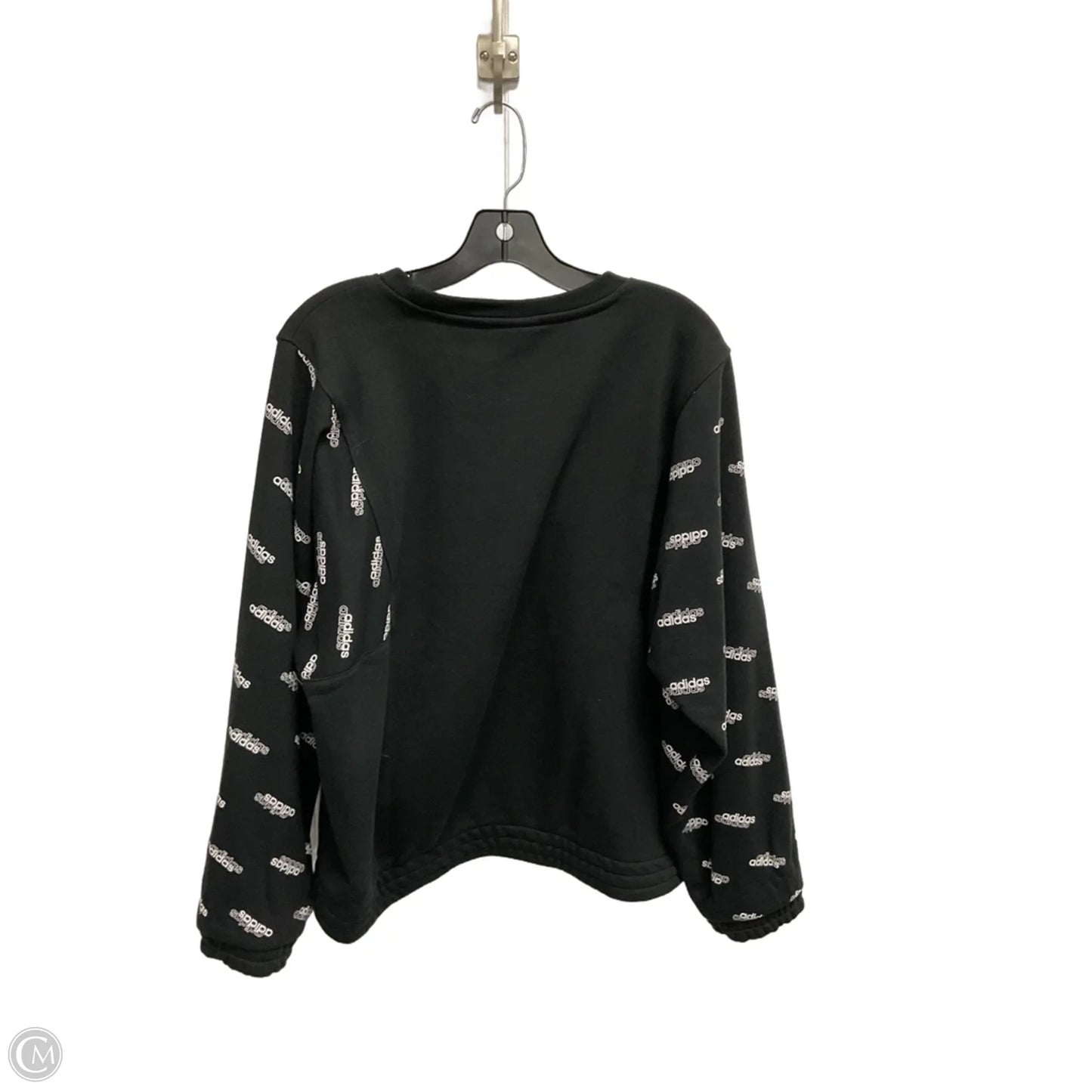 Sweatshirt Crewneck By Adidas In Black, Size: M