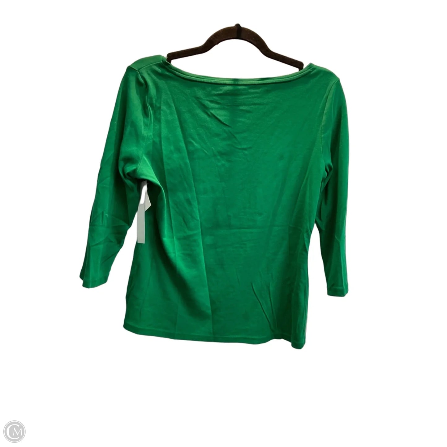Top 3/4 Sleeve Basic By Talbots In Green, Size: Mp