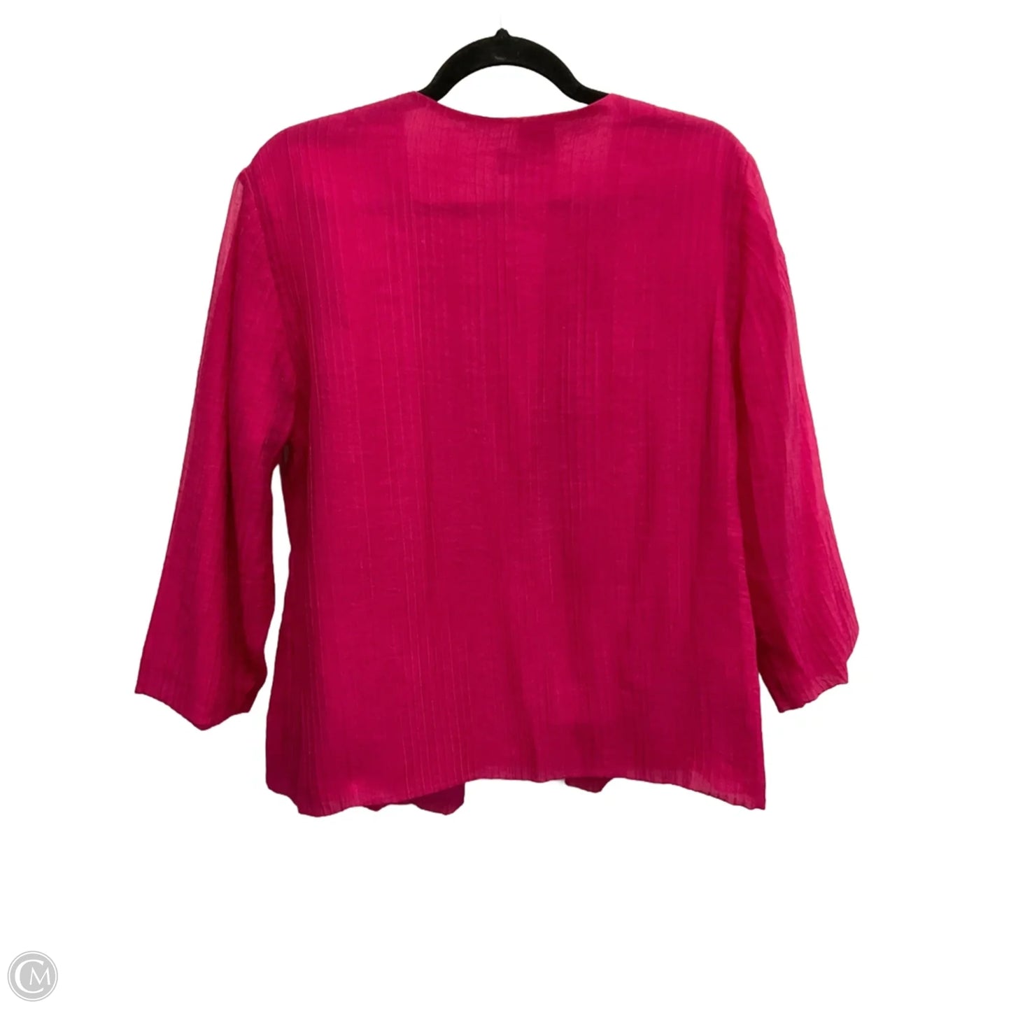 Jacket Shirt By Chicos In Pink, Size: L