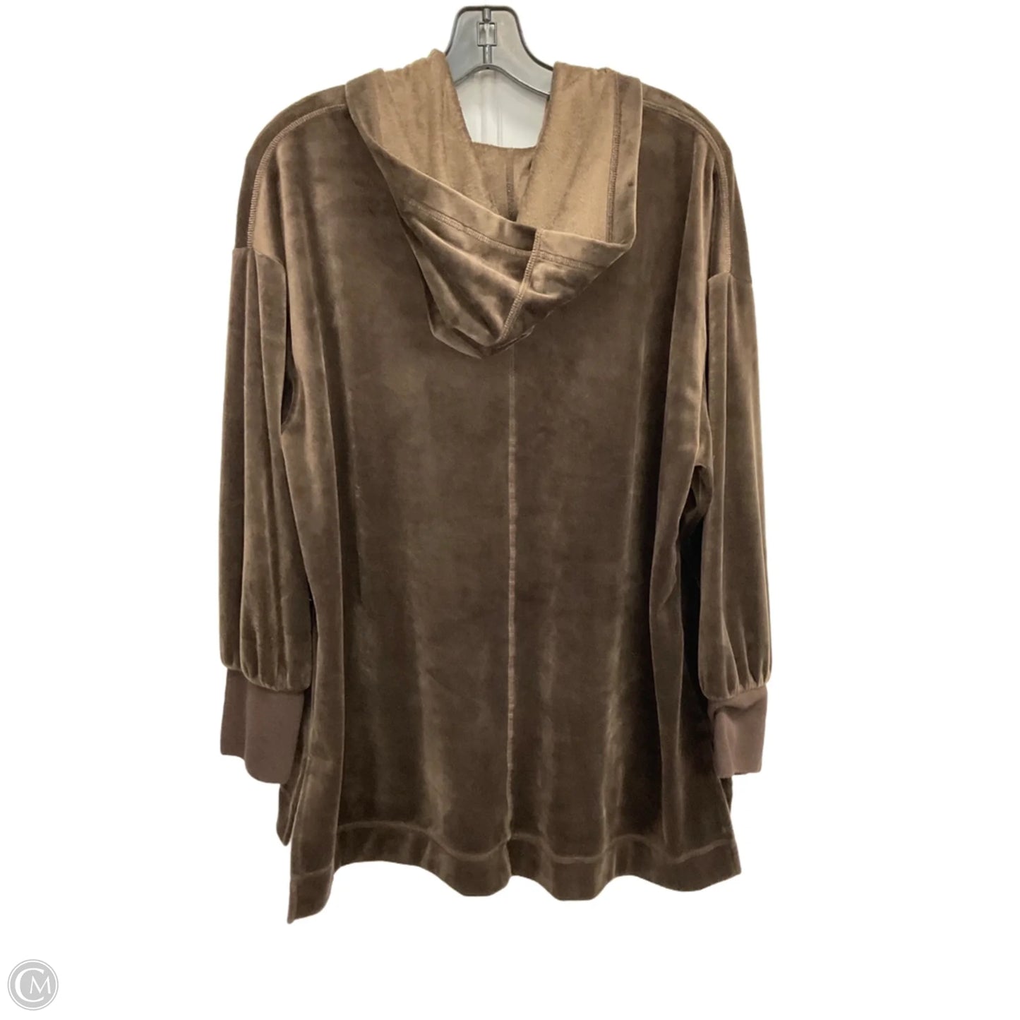 Sweatshirt Hoodie By Zenergy By Chicos In Brown, Size: Xl
