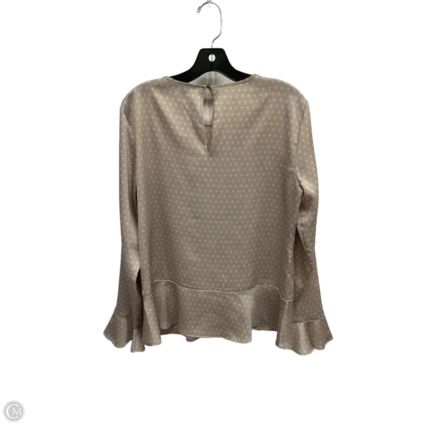Blouse Long Sleeve By Banana Republic In Beige, Size: M