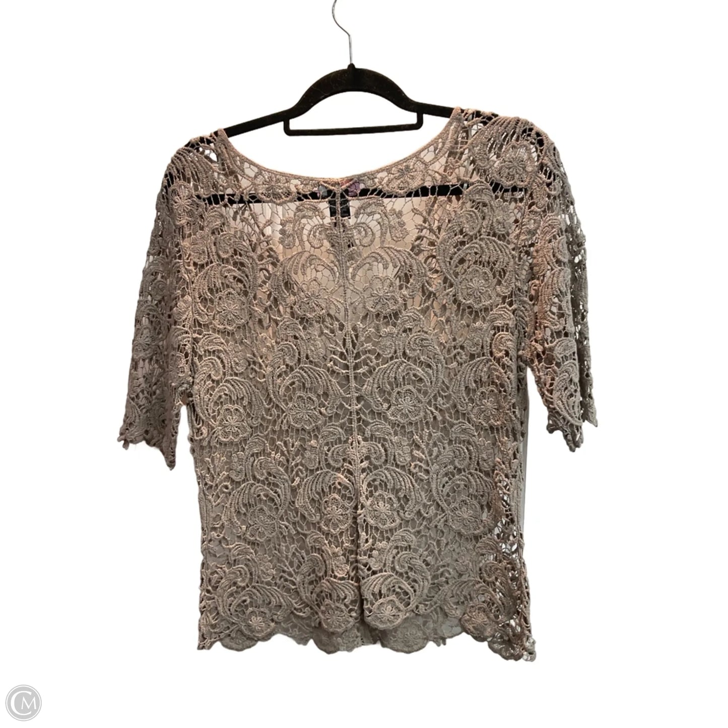 Top Short Sleeve By Clothes Mentor In Taupe, Size: L