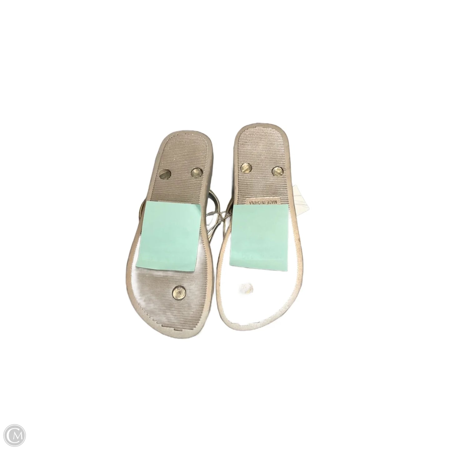 Sandals Flip Flops By Capelli In Gold, Size: 8