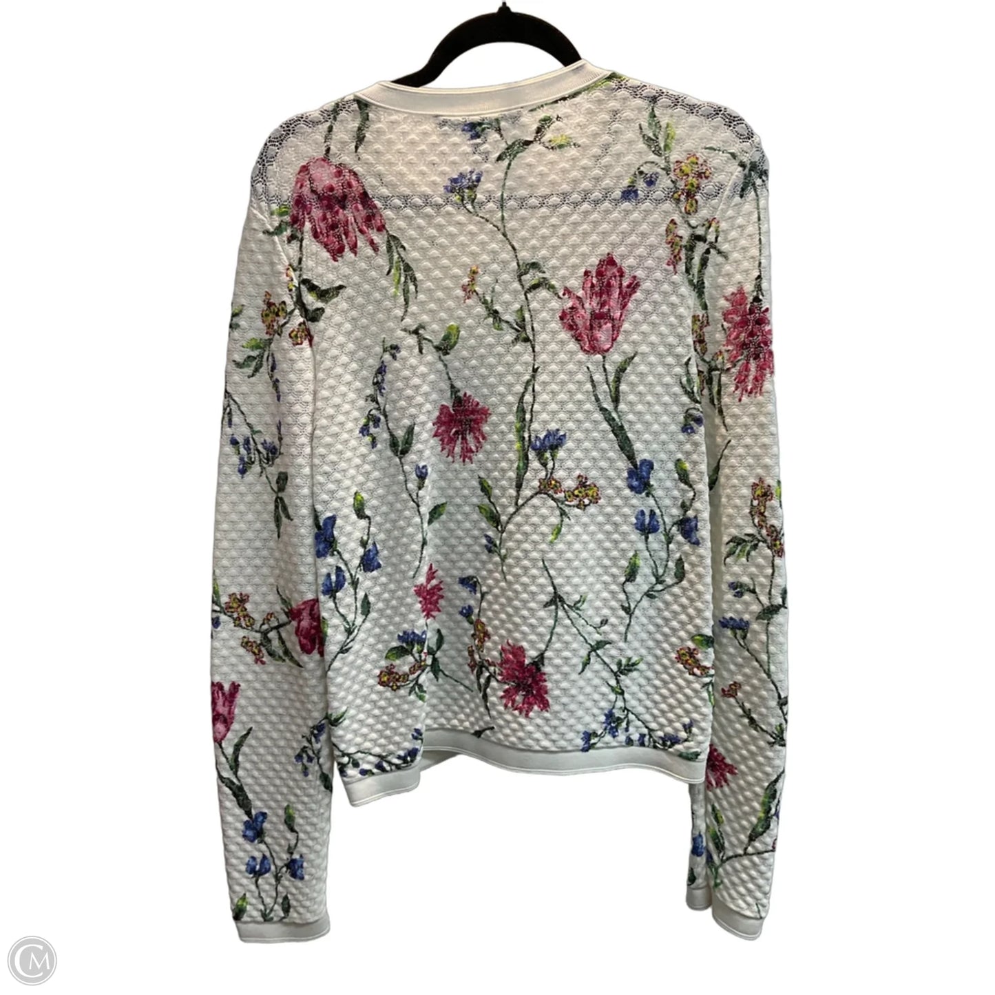 Cardigan By White House Black Market In Floral Print, Size: Xl