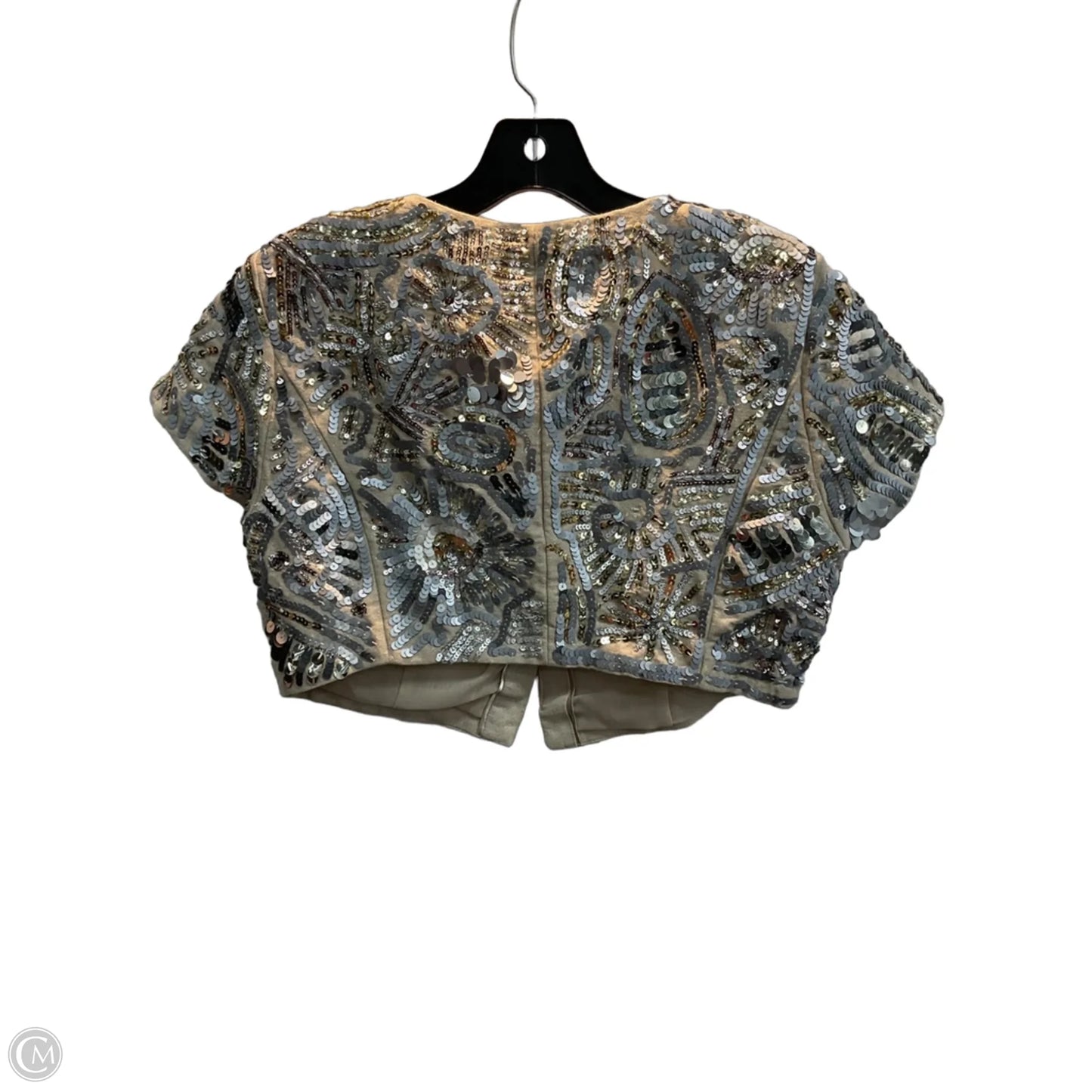 Top Short Sleeve By White House Black Market In Gold & Silver, Size: S