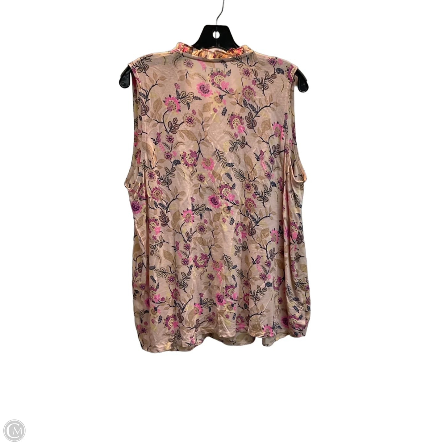 Top Sleeveless By Loft In Floral Print, Size: Xl