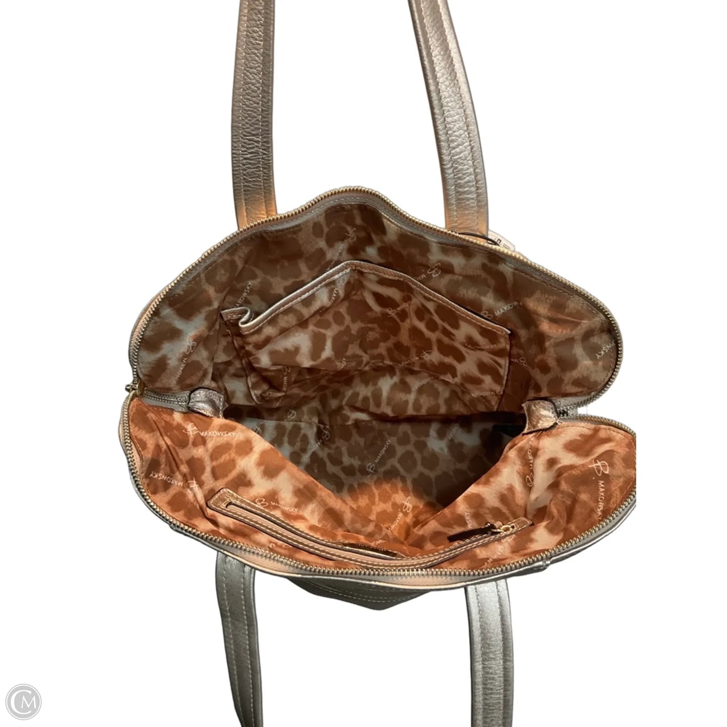 Handbag Leather By B. Makowsky, Size: Large