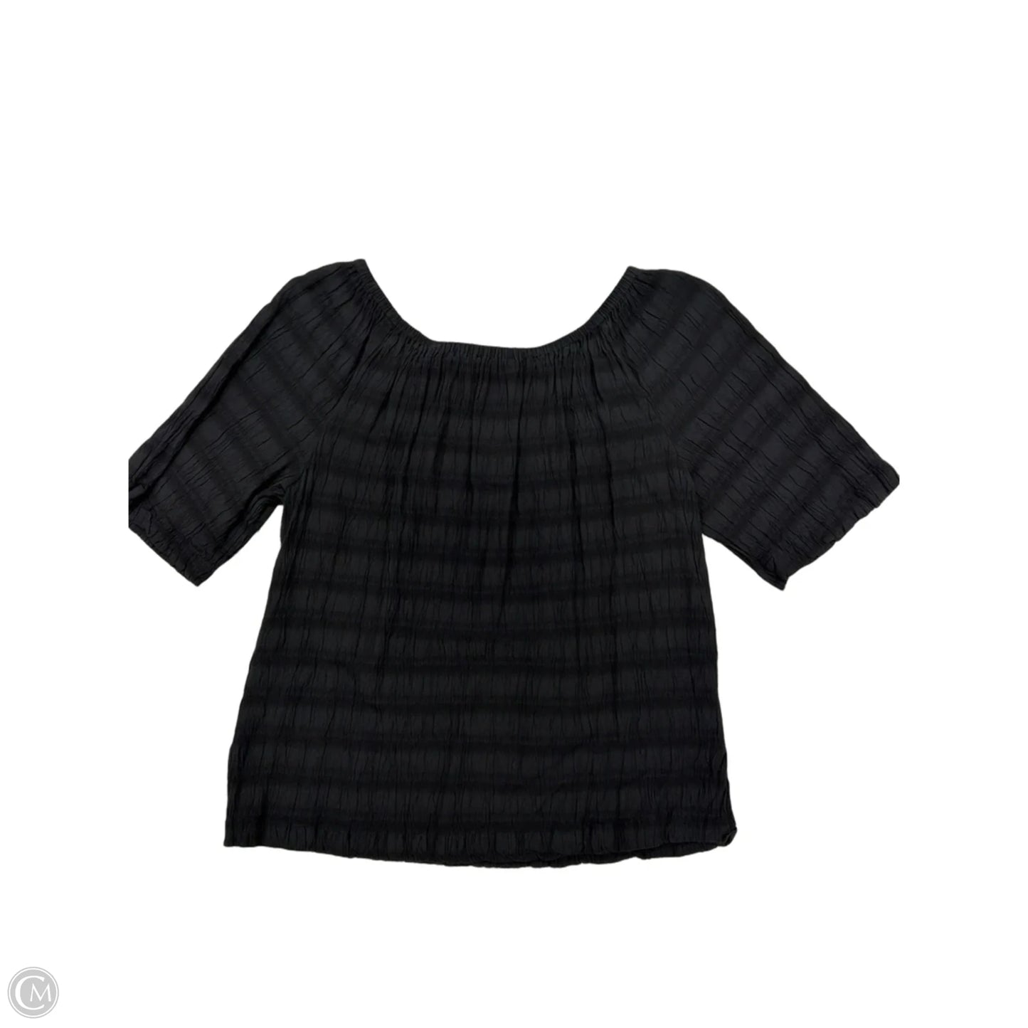 Top Short Sleeve By Loft In Black, Size: S