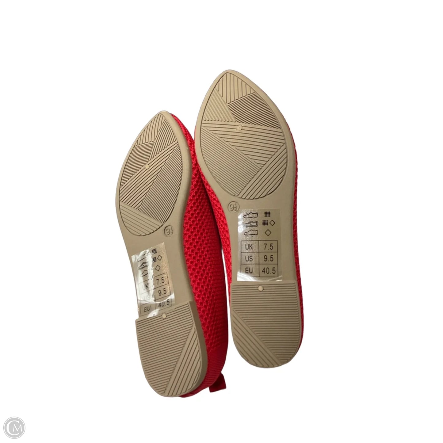 Shoes Flats By Clothes Mentor In Red, Size: 9.5