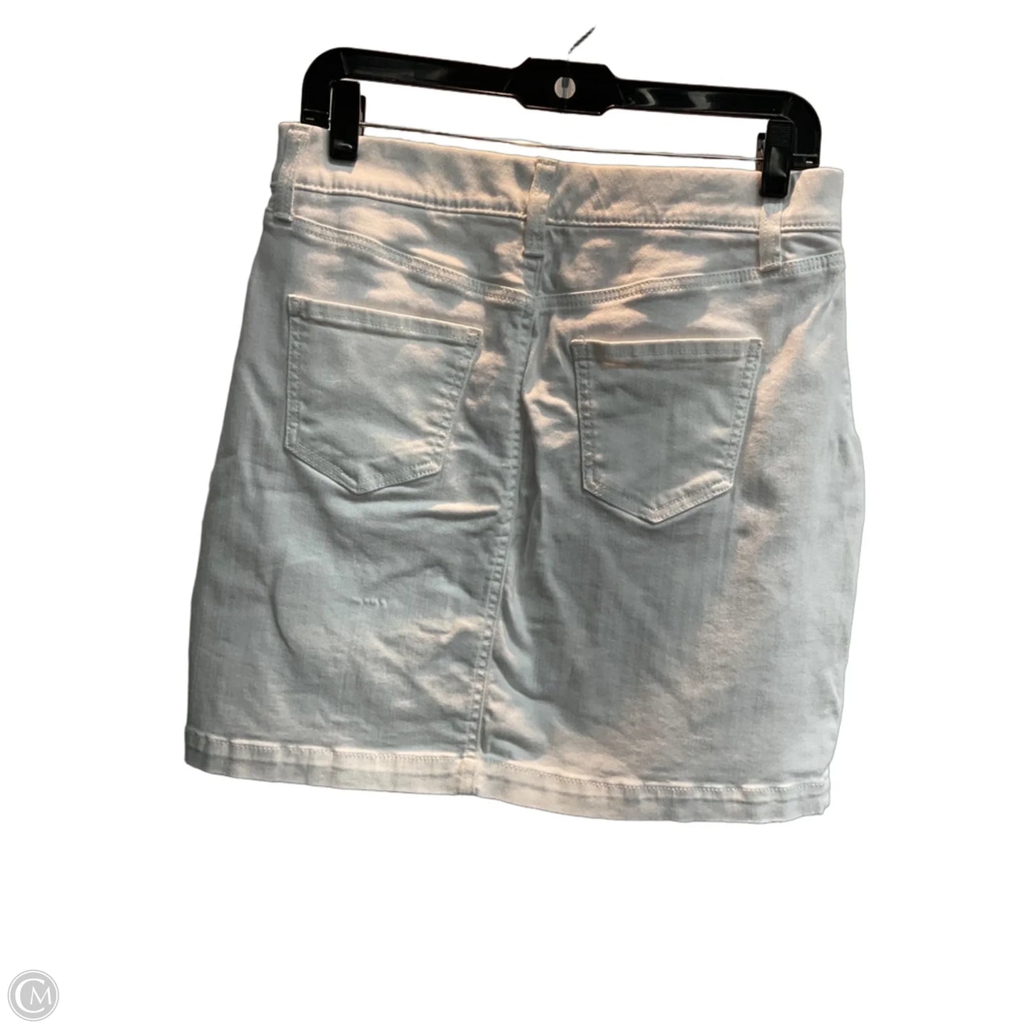 Skirt Mini & Short By Croft And Barrow In White Denim, Size: 6