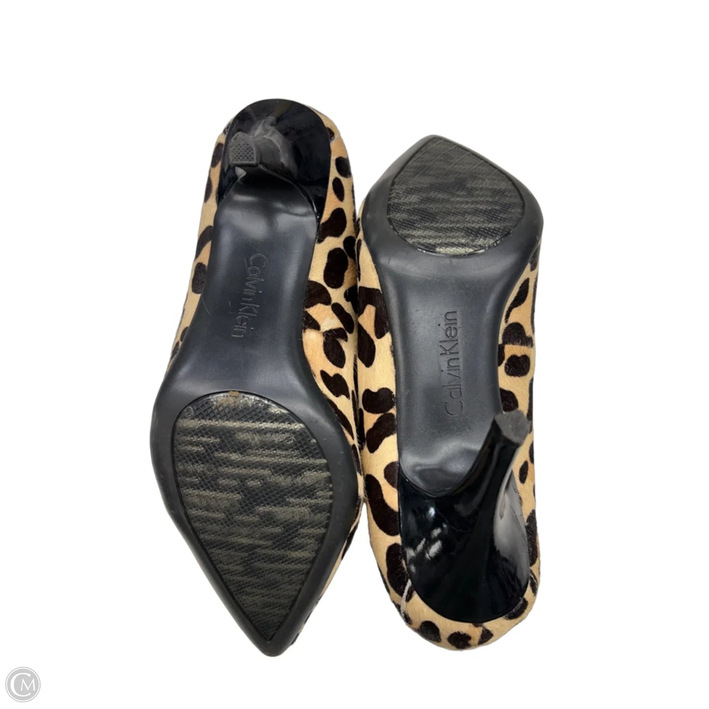 Shoes Heels Kitten By Calvin Klein In Leopard Print, Size: 7.5