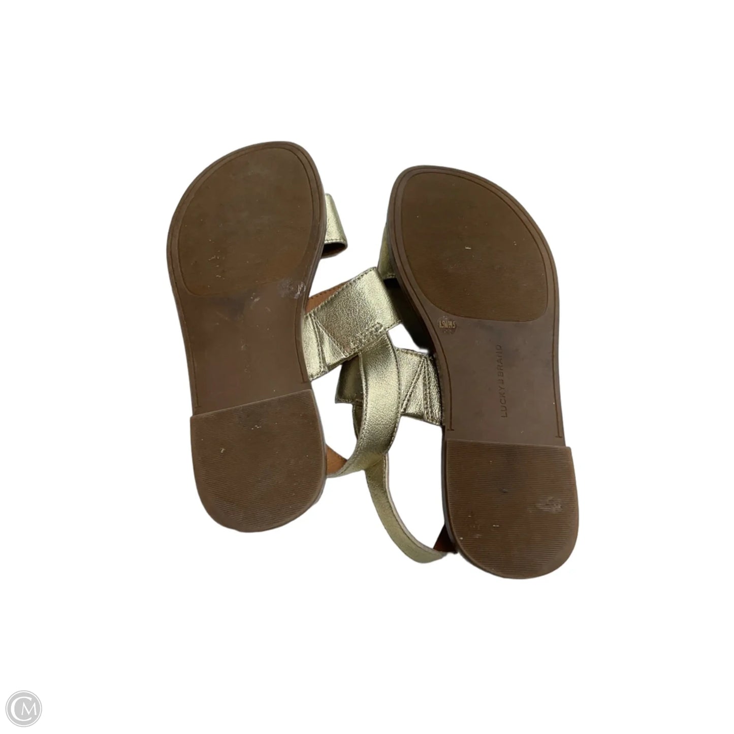 Sandals Flats By Lucky Brand In Gold, Size: 8.5