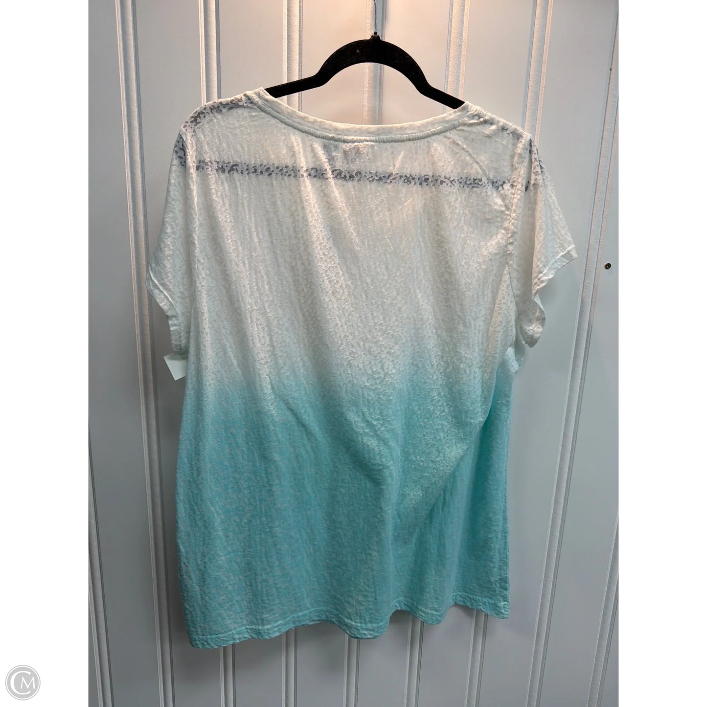 Top Short Sleeve Basic By Chicos In Ombre Print, Size: Xl