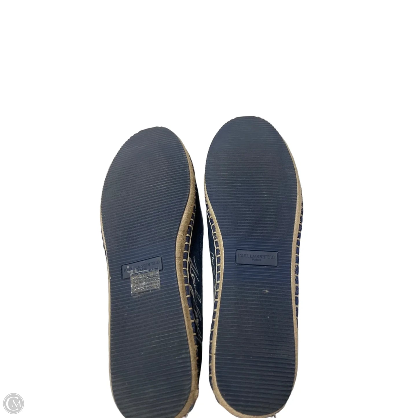 Shoes Designer By Karl Lagerfeld In Blue Denim, Size: 11