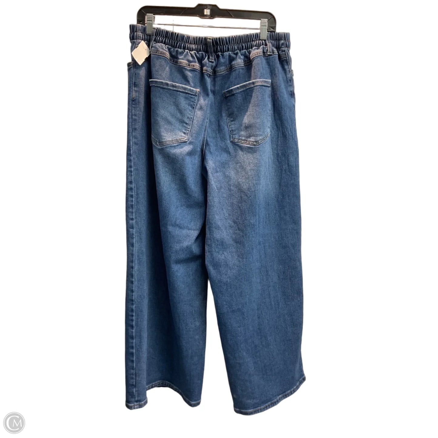 Jeans Wide Leg By Express In Blue Denim, Size: 12