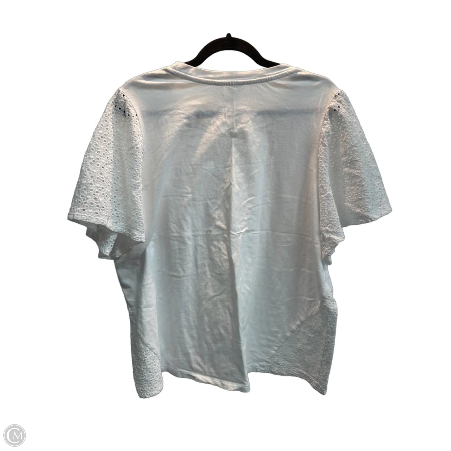 Top Short Sleeve By Time And Tru In White, Size: 3x