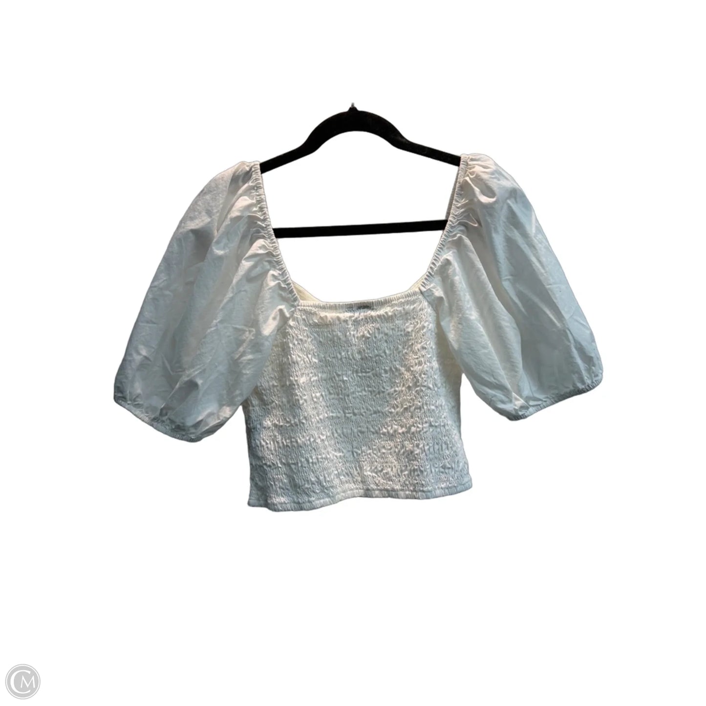 Top Short Sleeve By Gap In White, Size: Xl