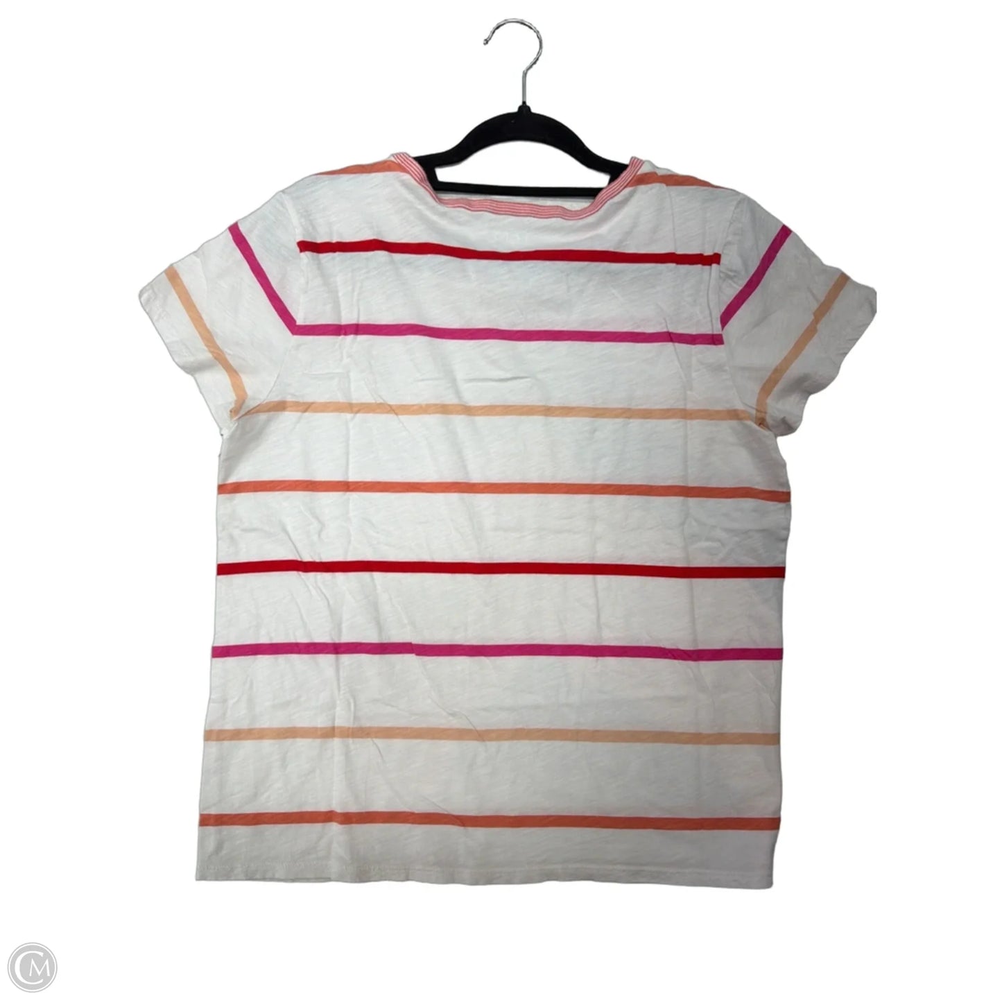 Top Short Sleeve Basic By Loft In Striped Pattern, Size: Osfm