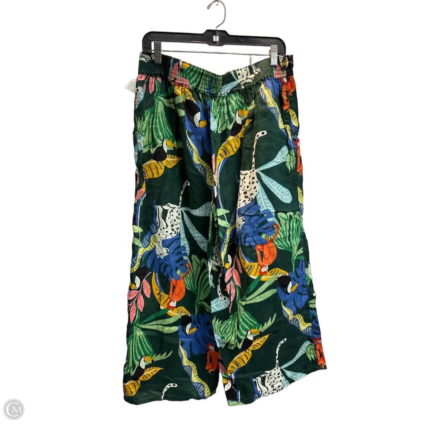 Pants Linen By Christian Siriano In Tropical Print, Size: 12