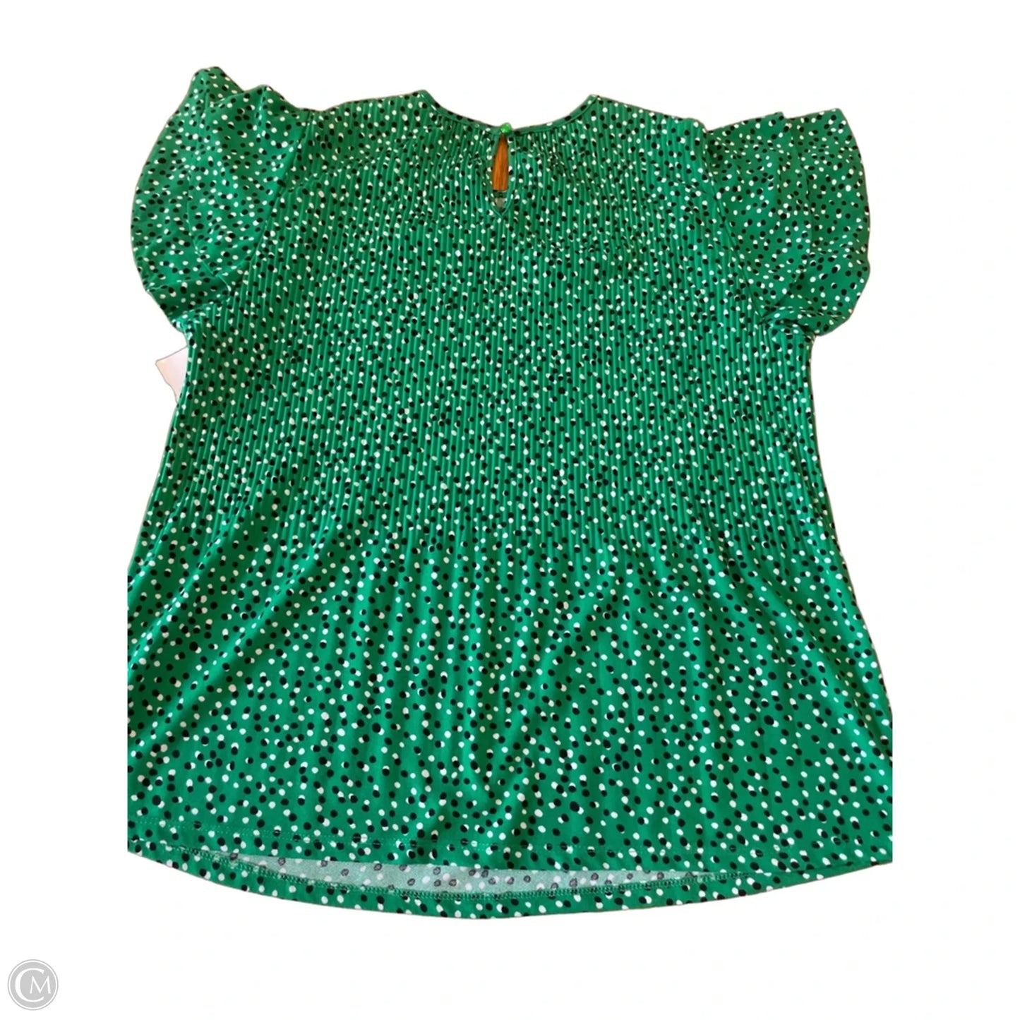 Top Short Sleeve By Adrianna Papell In Polkadot Pattern, Size: M