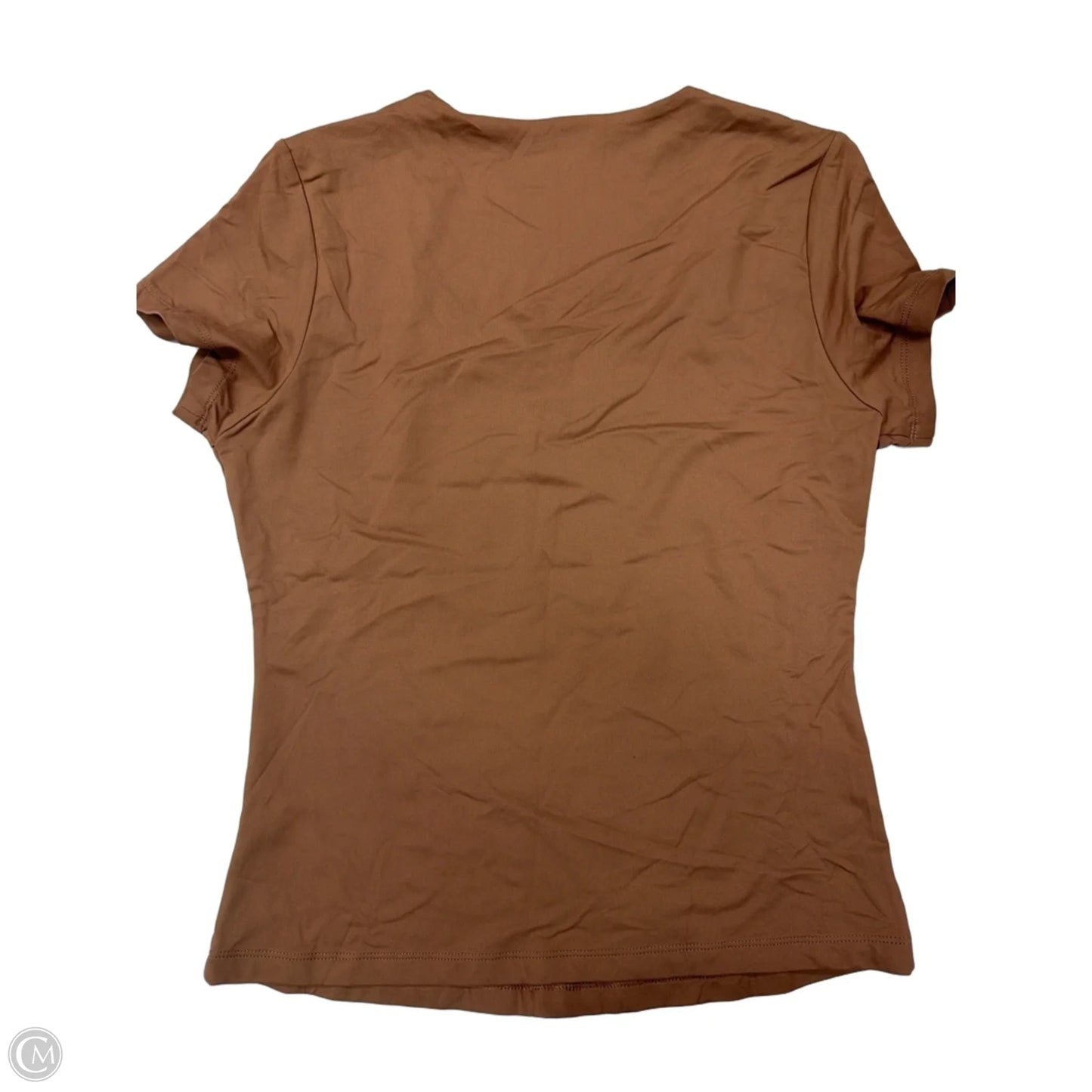 Top Short Sleeve Basic By Tahari In Brown, Size: M