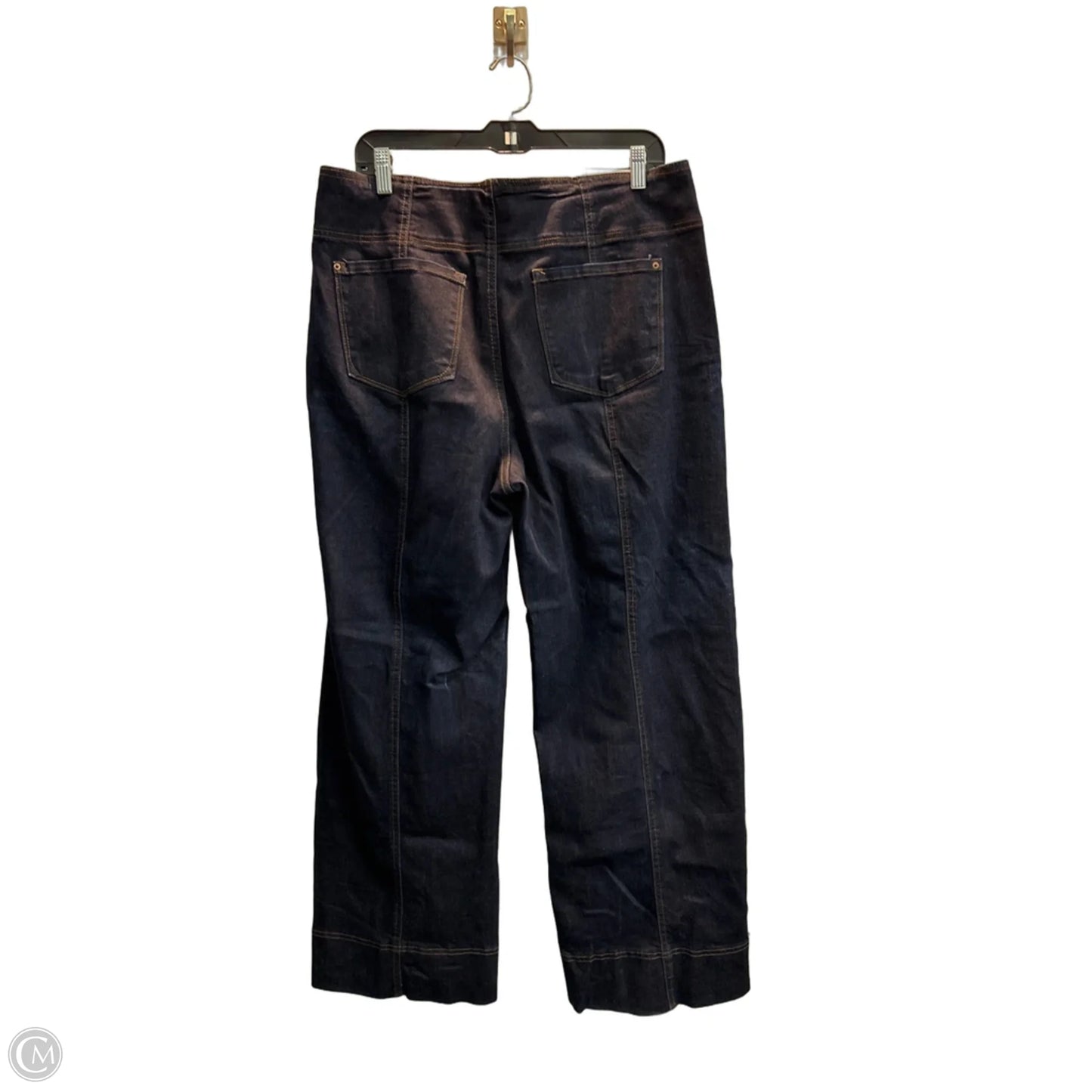 Jeans Wide Leg By Curve Appeal In Blue Denim, Size: 14