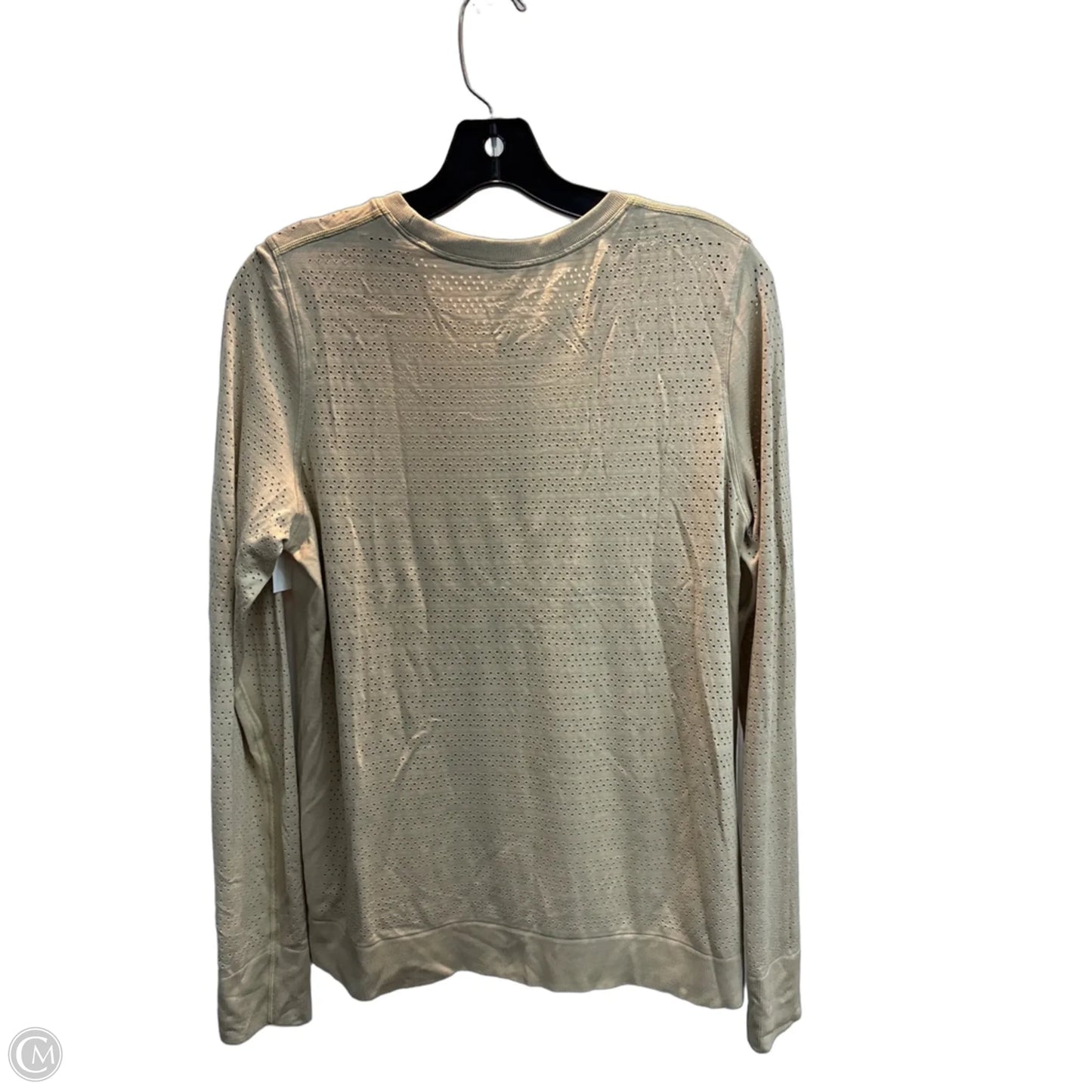 Athletic Top Long Sleeve Crewneck By Lululemon In Tan, Size: M