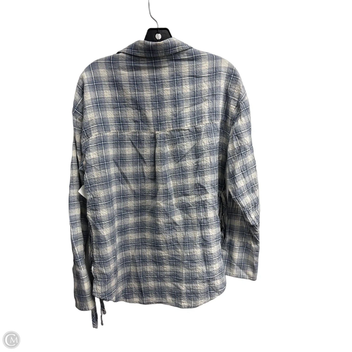 Top Long Sleeve By American Eagle In Plaid Pattern, Size: S