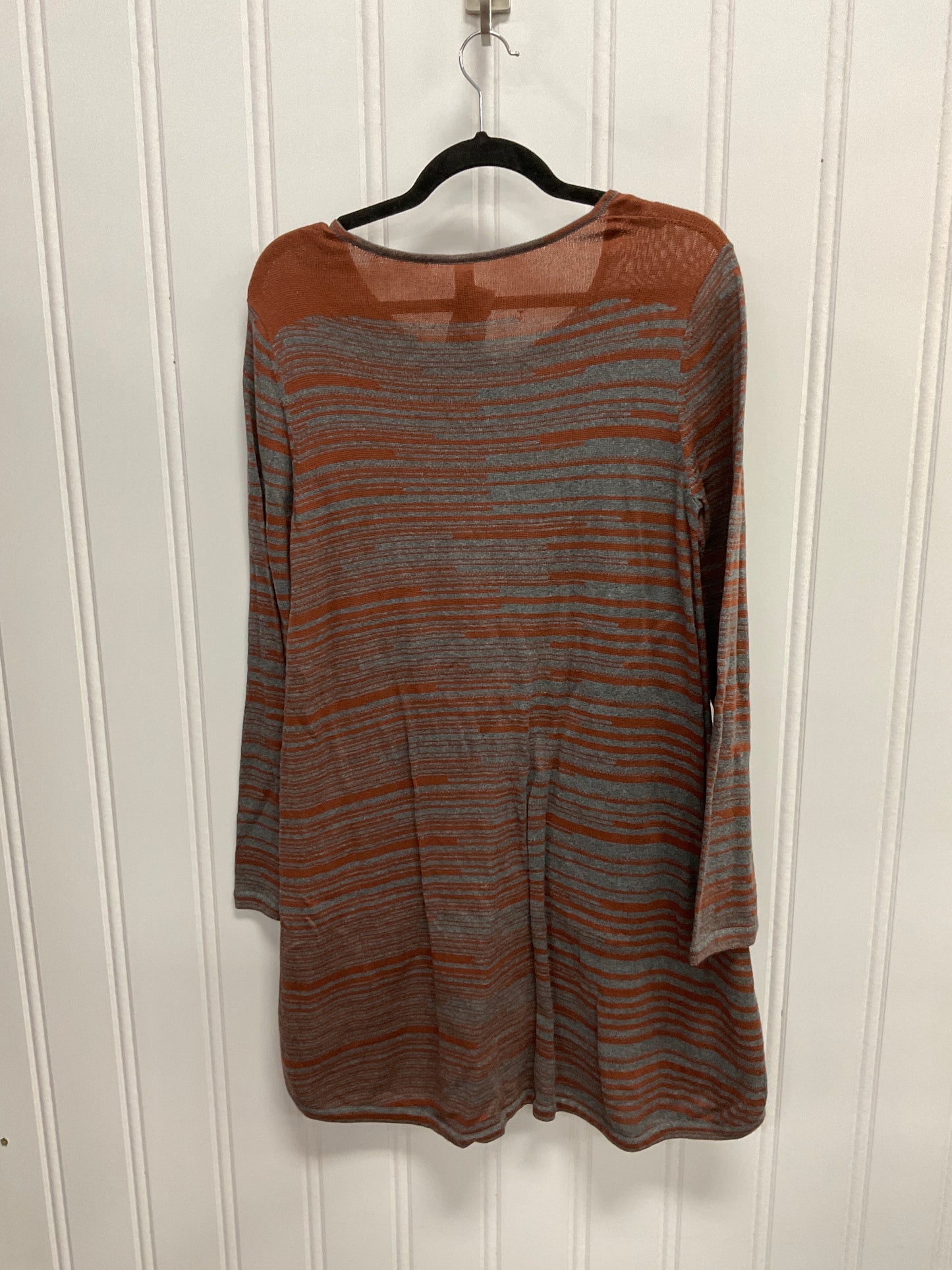 Dress Sweater By Clothes Mentor In Grey & Orange, Size: M