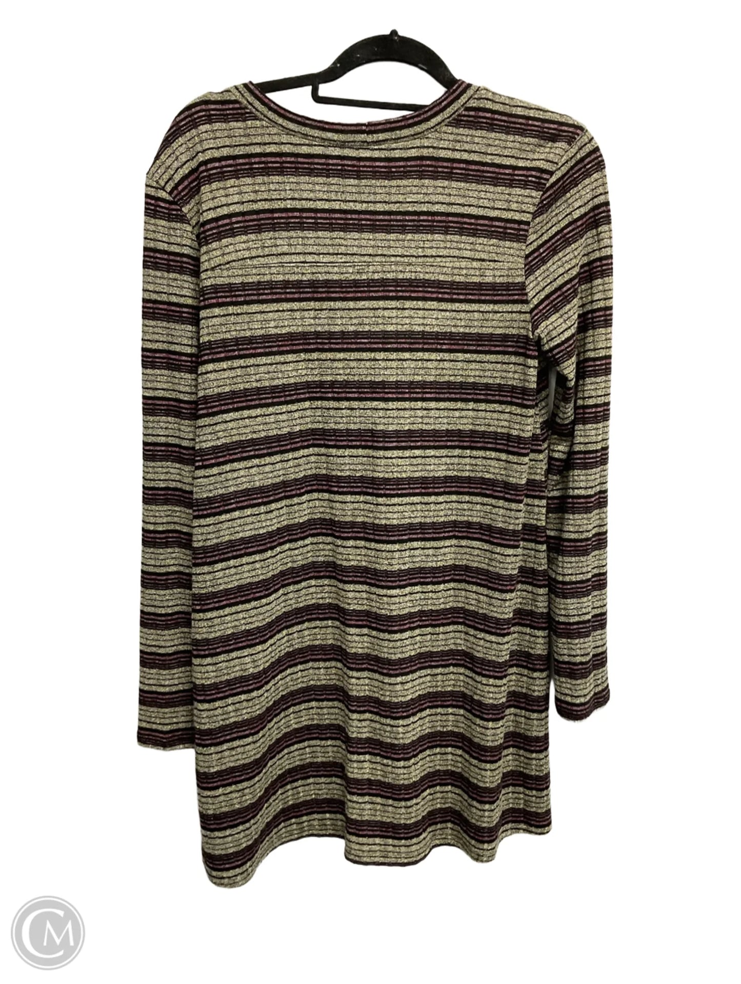 Tunic Long Sleeve By Bcbg In Striped Pattern, Size: M