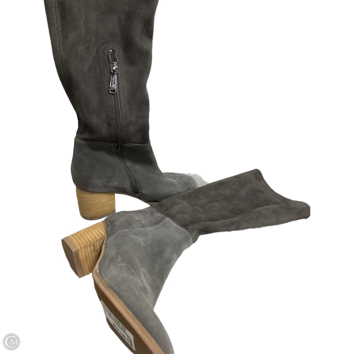Boots Mid-calf Heels By Blondo In Grey, Size: 7.5