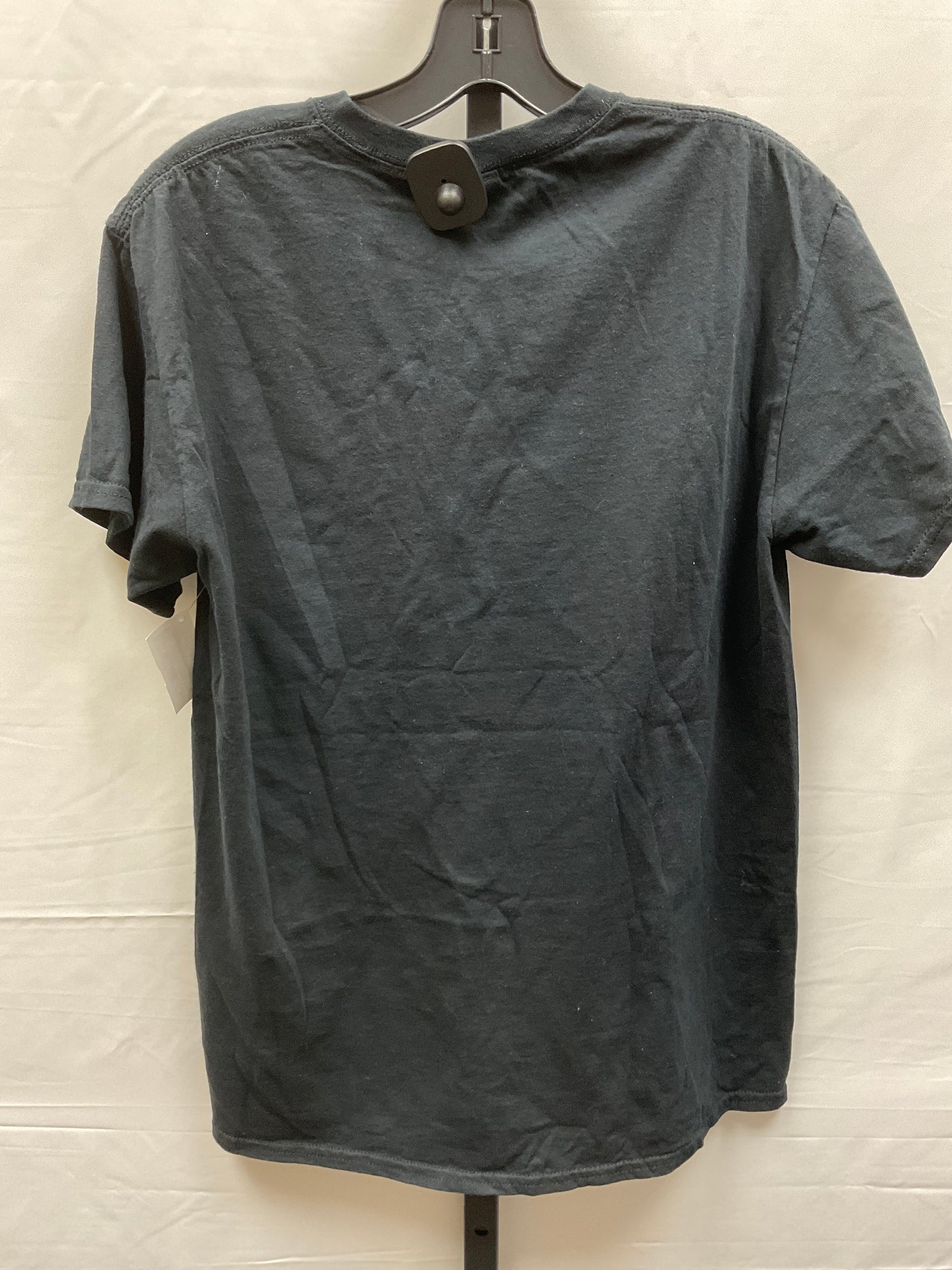Black & Yellow Top Short Sleeve Basic Gildan, Size M