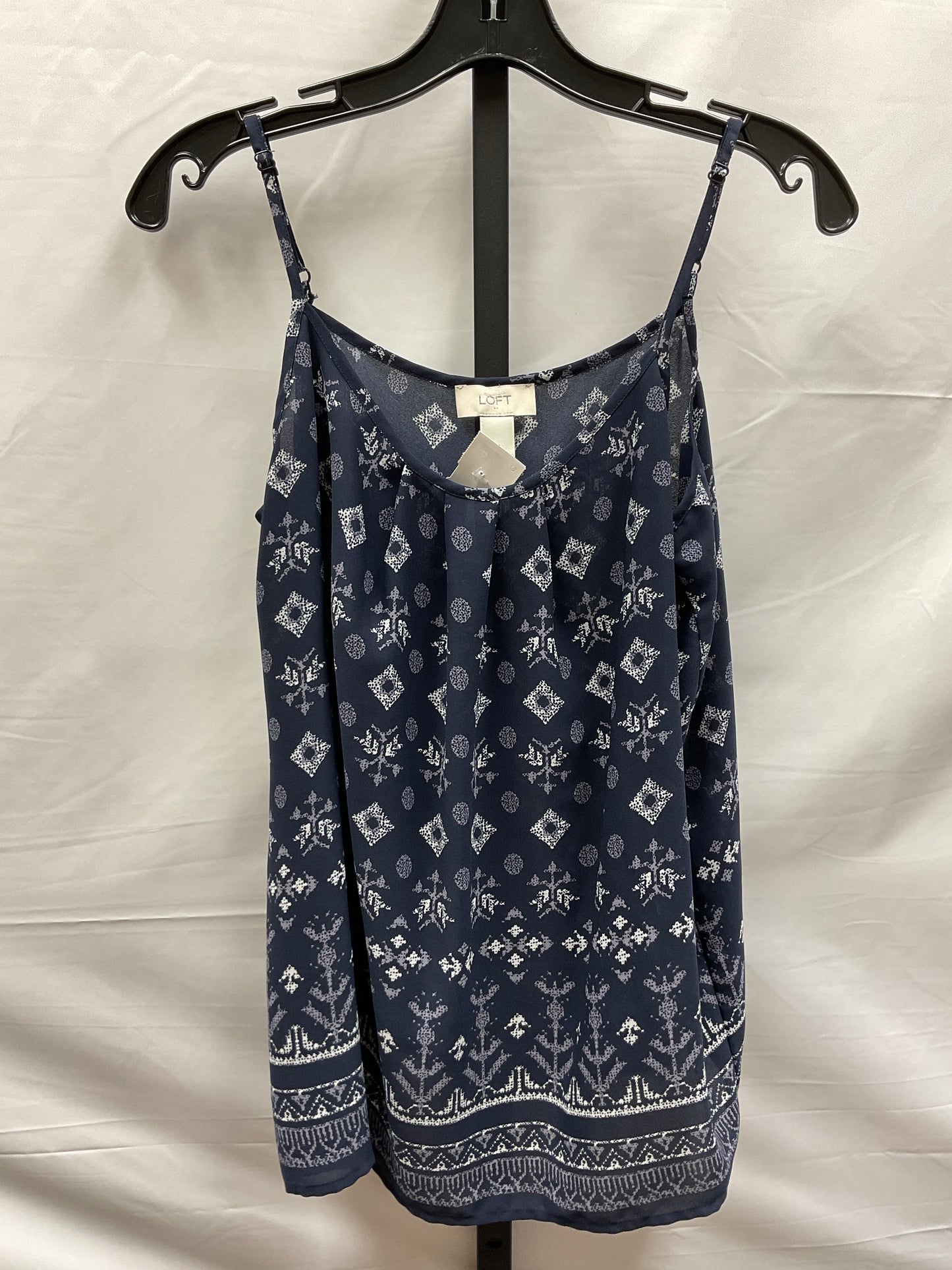 Navy Top Sleeveless Loft, Size M