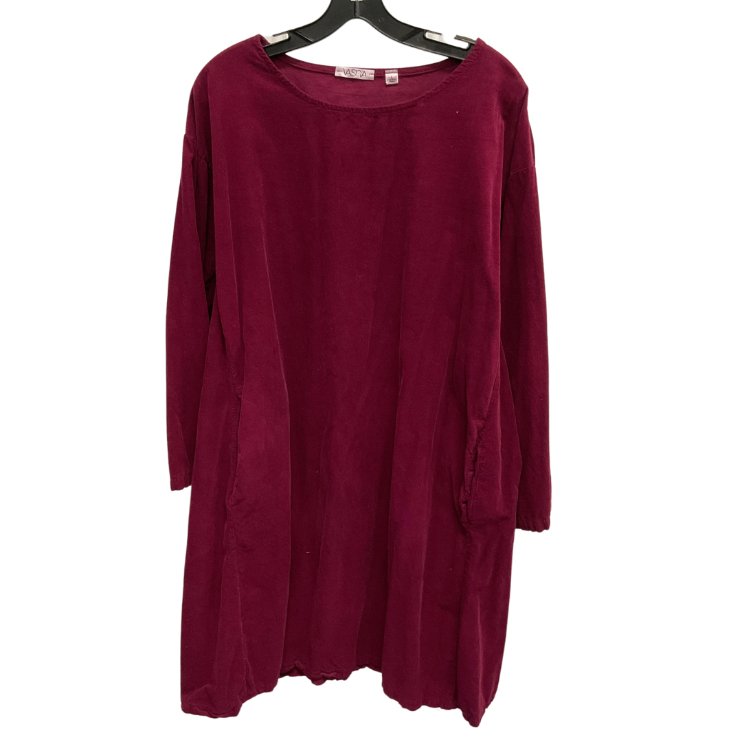 Dress Casual Midi By Clothes Mentor In Maroon, Size: L