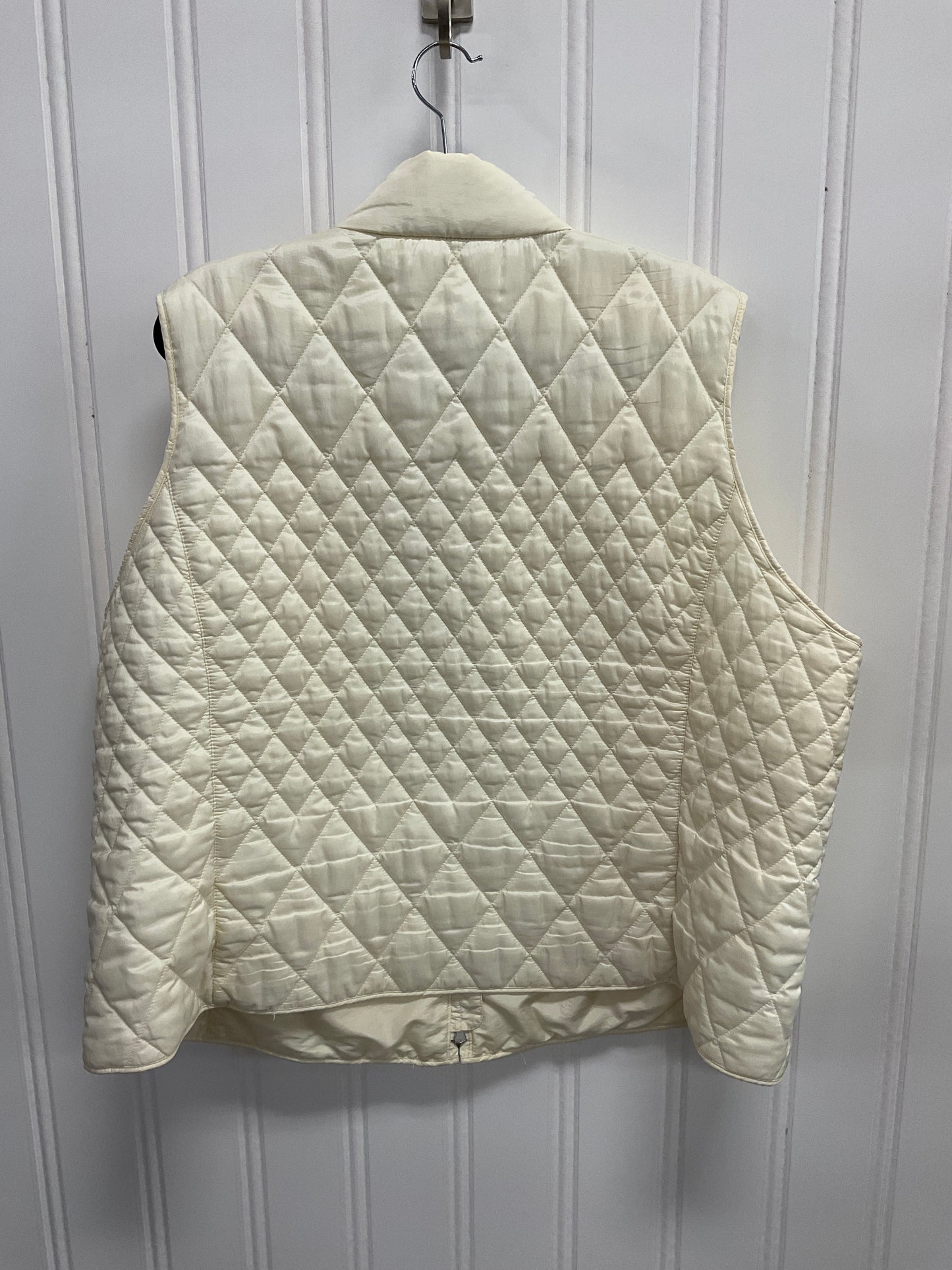 Vest Puffer & Quilted By Talbots In Cream, Size: 3x