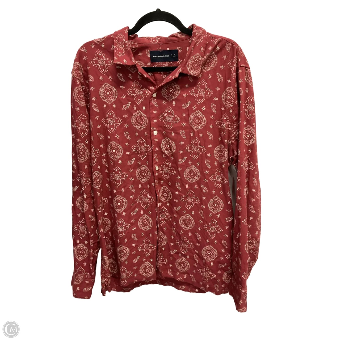 Top Long Sleeve By Abercrombie And Fitch In Red, Size: Xl