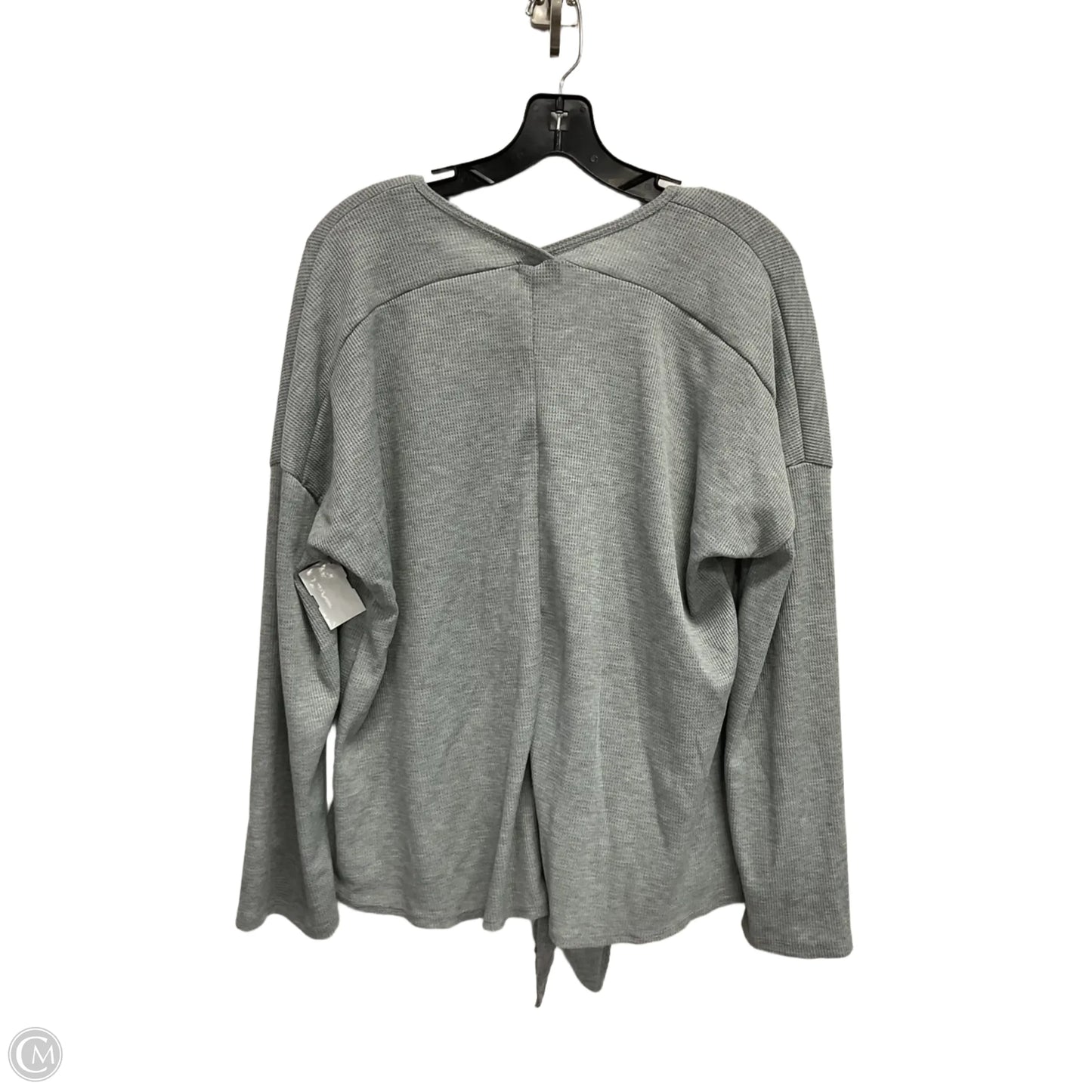 Top Long Sleeve Basic By Clothes Mentor In Grey, Size: 2x