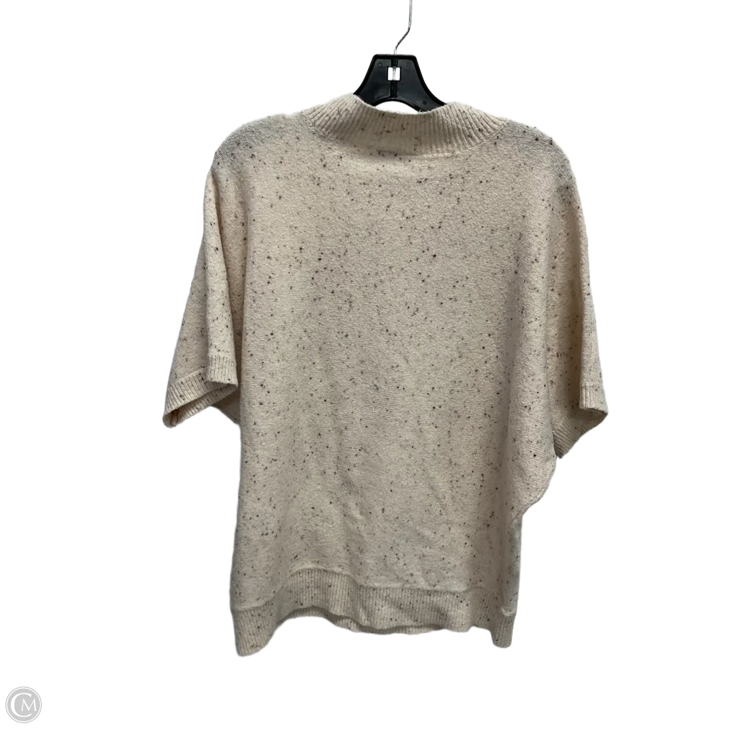 Sweater Short Sleeve By Loft In Tan, Size: S