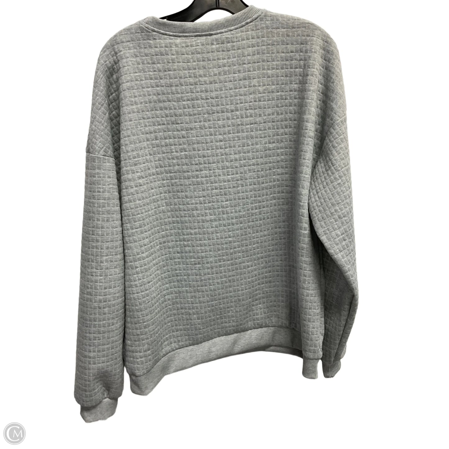 Sweatshirt Crewneck By Clothes Mentor In Grey & Red, Size: Xl