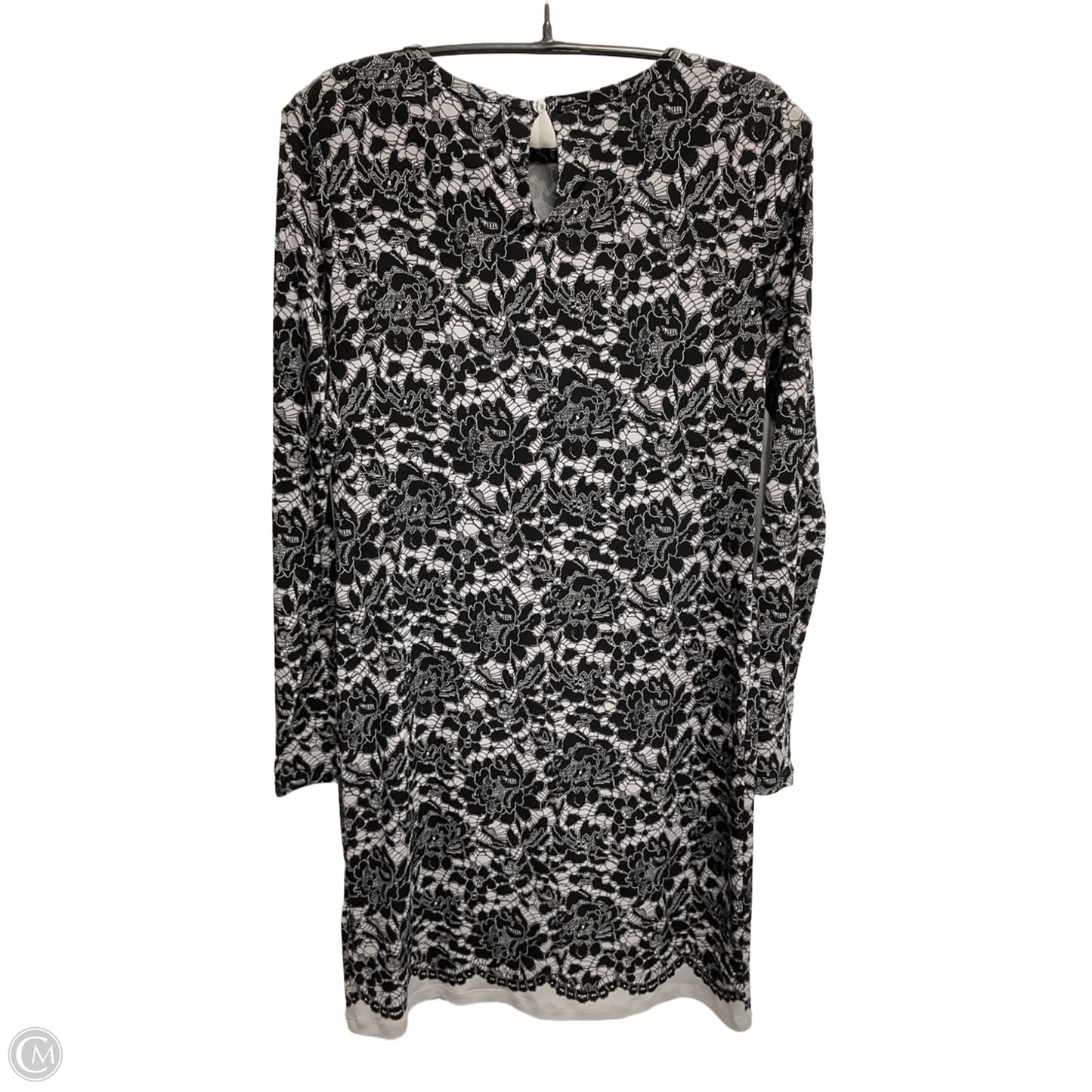 Dress Casual Midi By Michael By Michael Kors In Black & Grey, Size: S