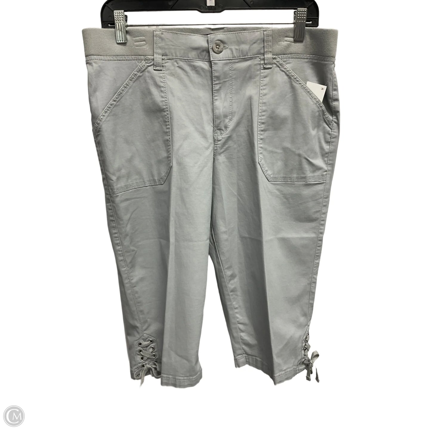 Capris By Gloria Vanderbilt In Grey, Size: 10p