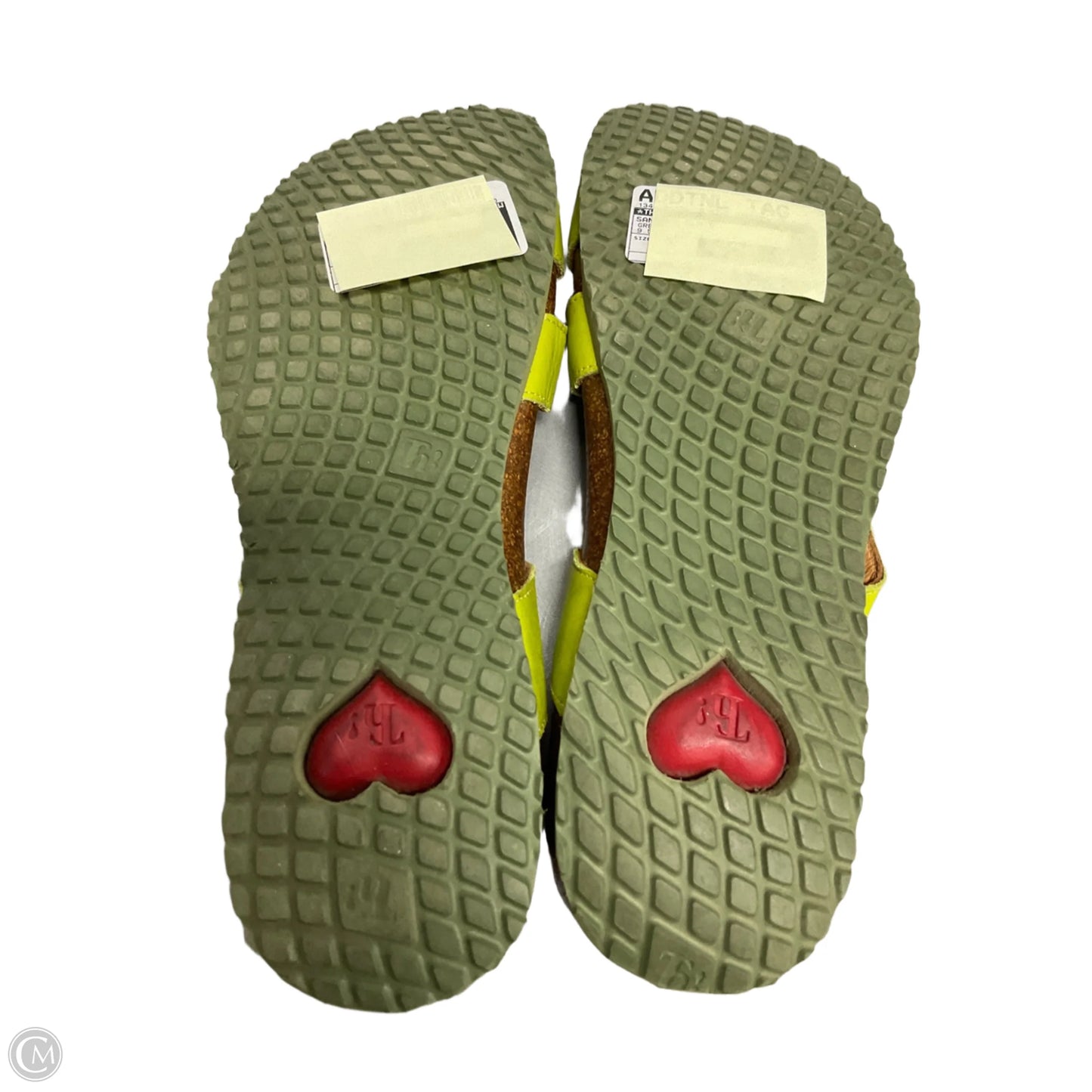 Sandals Flats By Think In Green, Size: 9.5