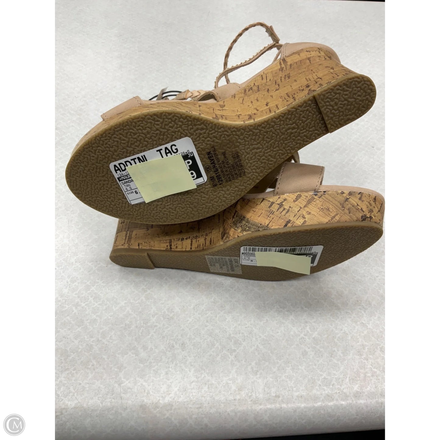 Sandals Heels Wedge By Maurices In Tan, Size: 6.5