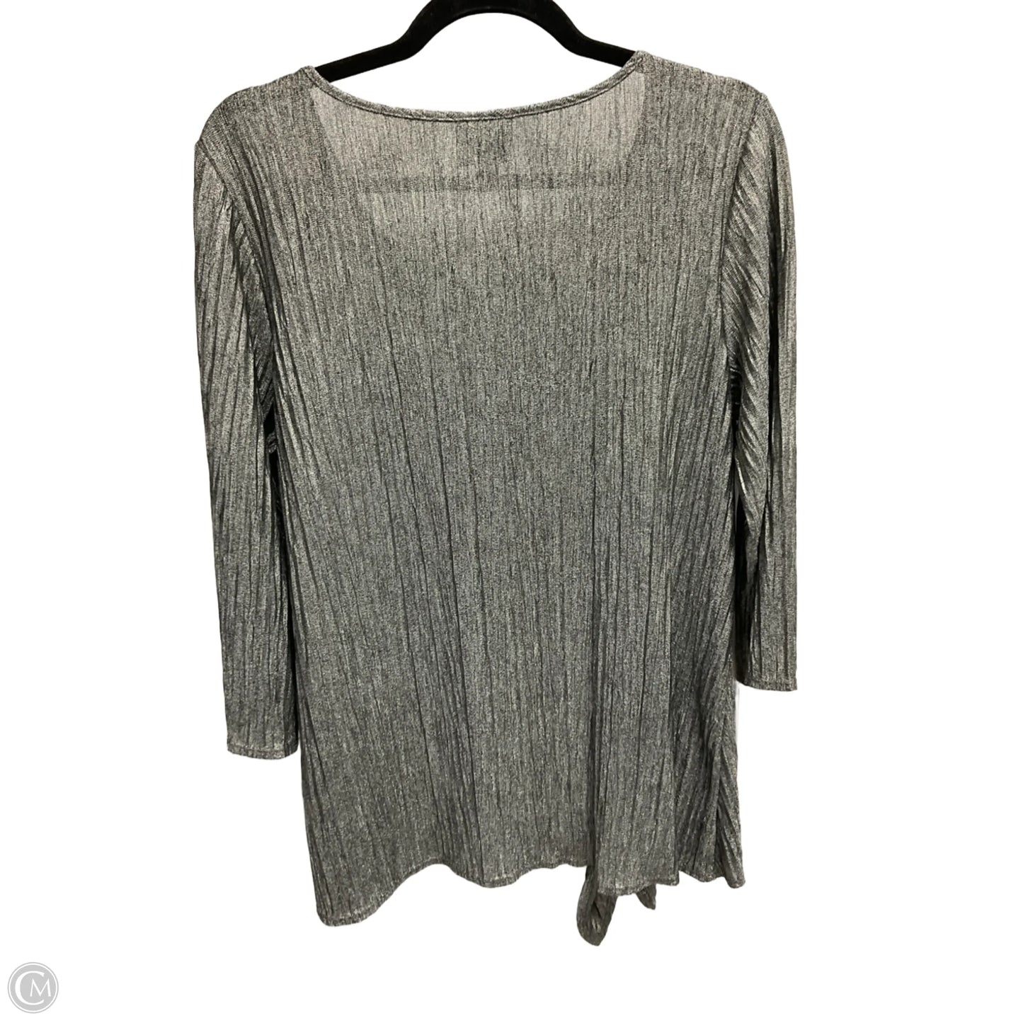 Top Long Sleeve By Jm Collections In Silver, Size: M