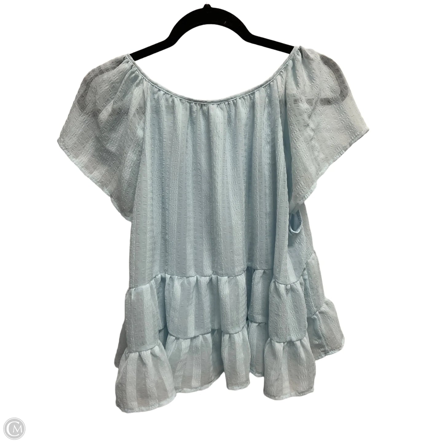 Top Short Sleeve By Francesca's In Blue, Size: Xl