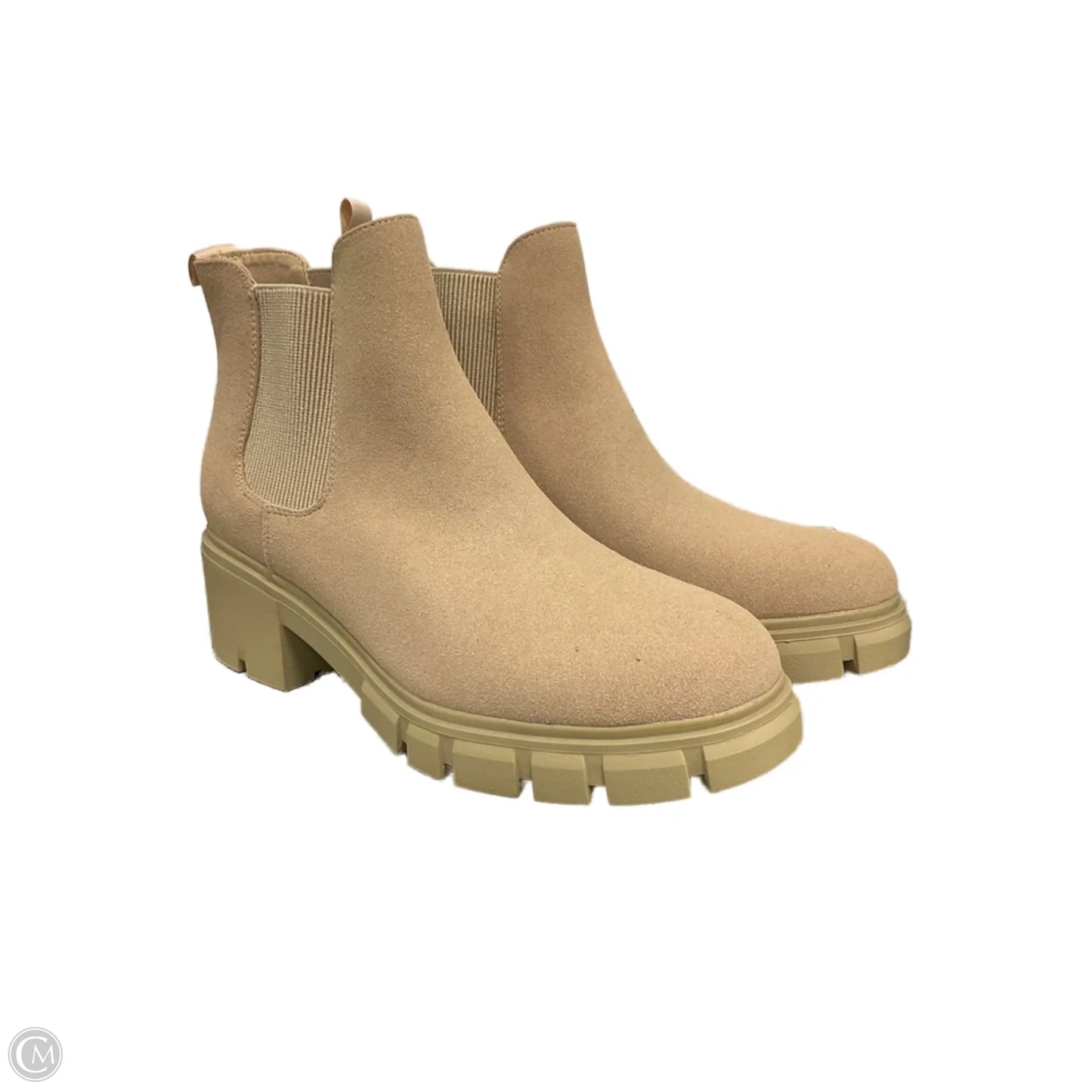 Boots Ankle Heels By Clothes Mentor In Tan, Size: 10