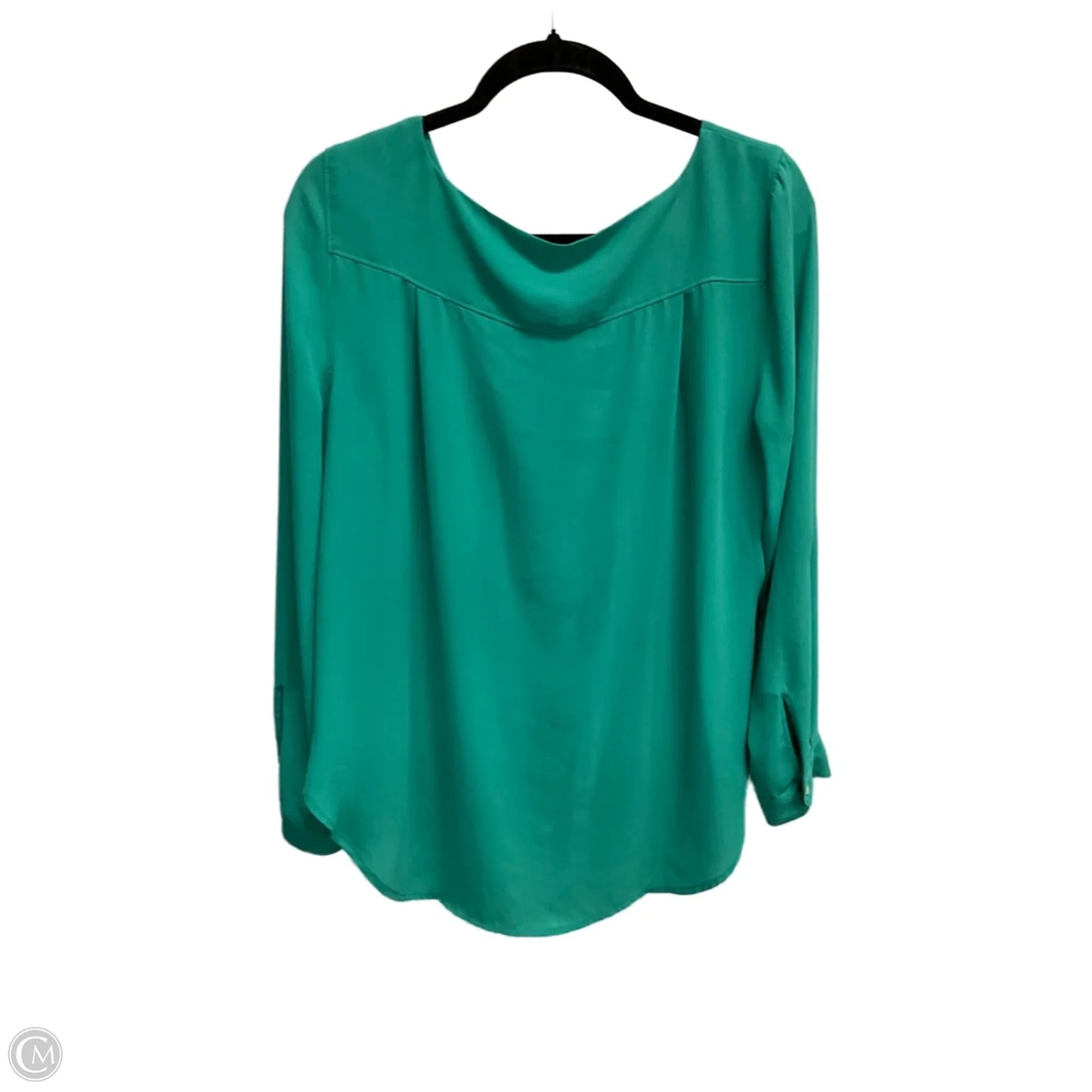 Blouse Long Sleeve By Loft In Green, Size: L