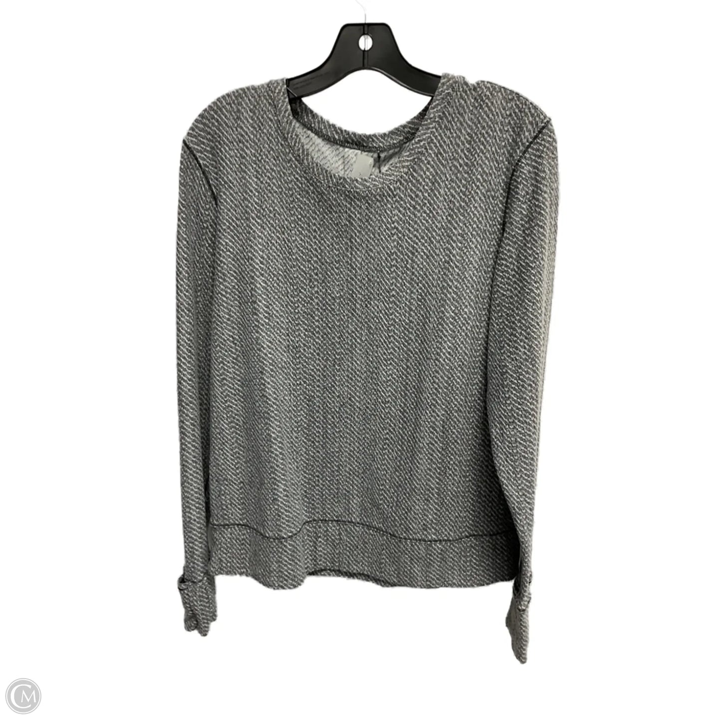 Athletic Sweatshirt Crewneck By Lululemon In Grey & White, Size: 10